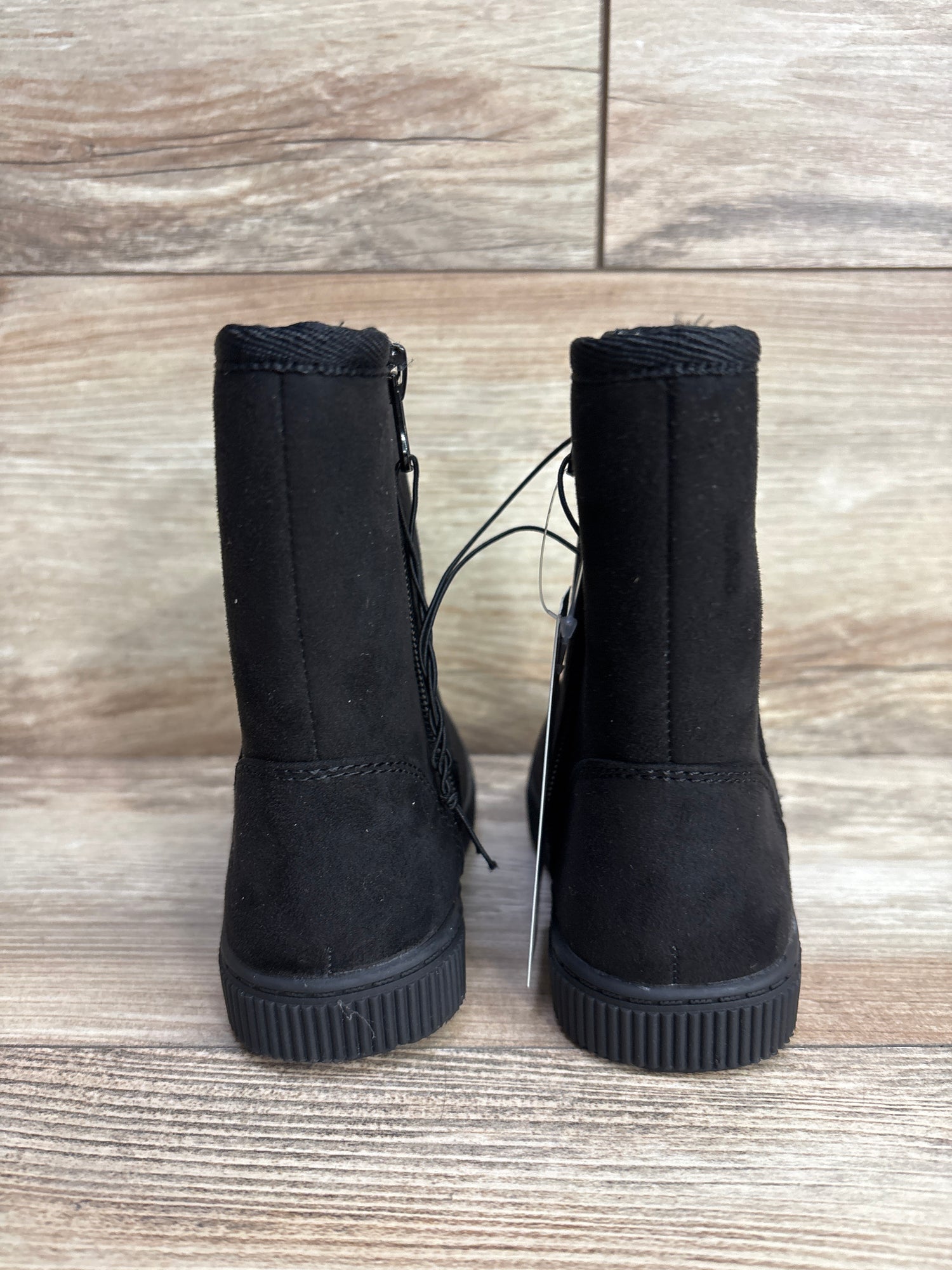 NEW Cat & Jack Pip Shearling Style Boots Black sz 7c