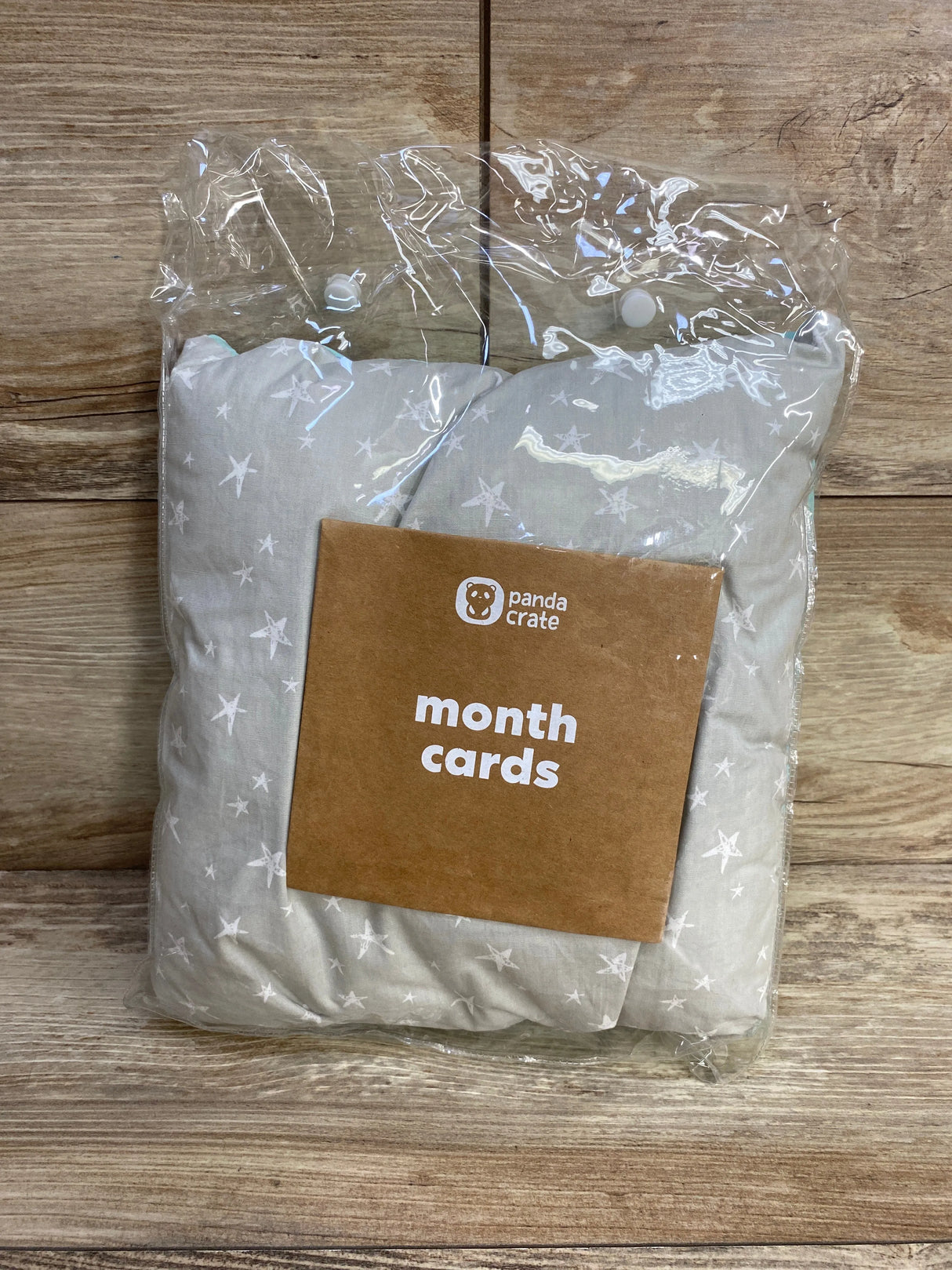 Panda Crate Milestone Pillow and Cards, Mint - Me n Mommy To Be