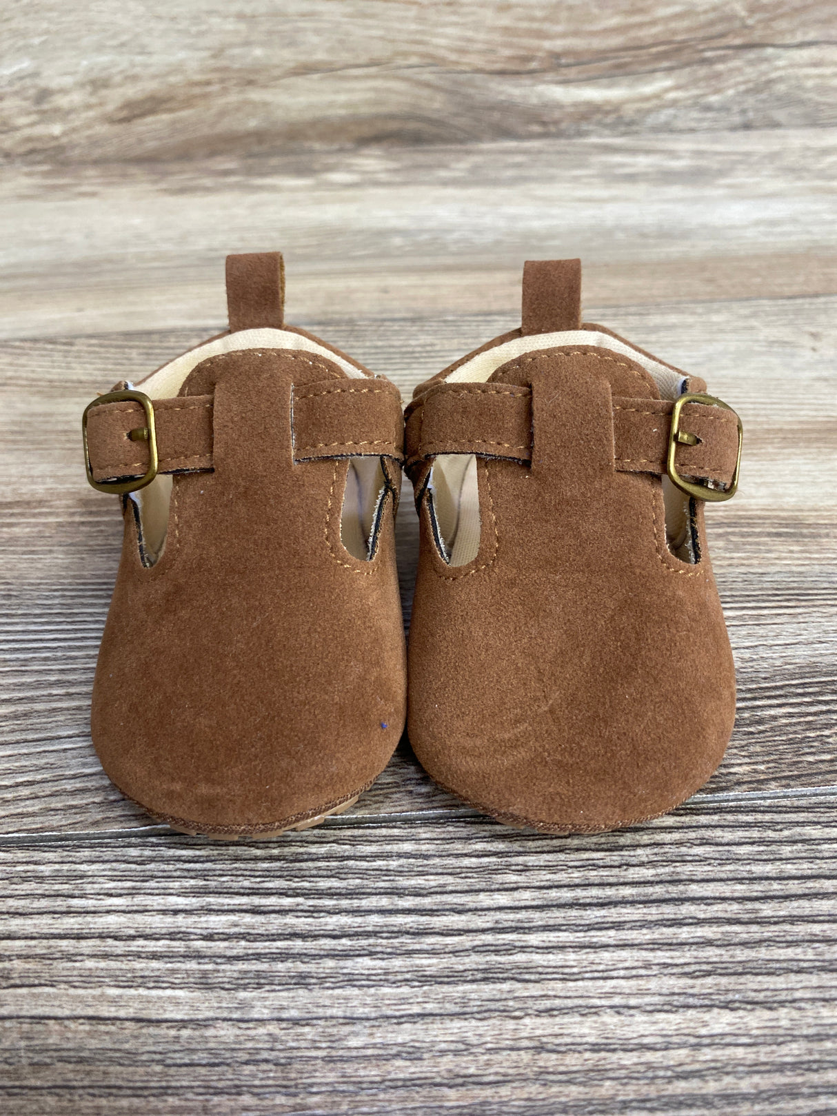 Lucky Brand Suede Mary Jane Crib Shoes Brown sz 2c