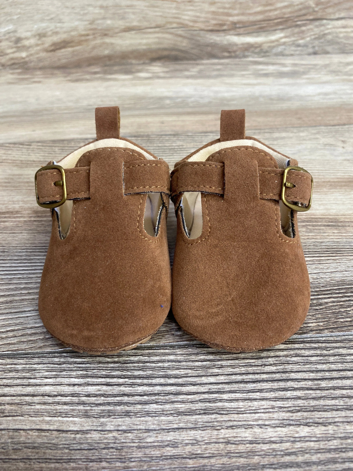Lucky Brand Suede Mary Jane Crib Shoes Brown sz 2c