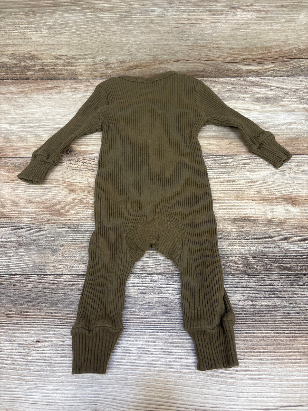 Ribbed Henley Coverall Green sz 6-9m