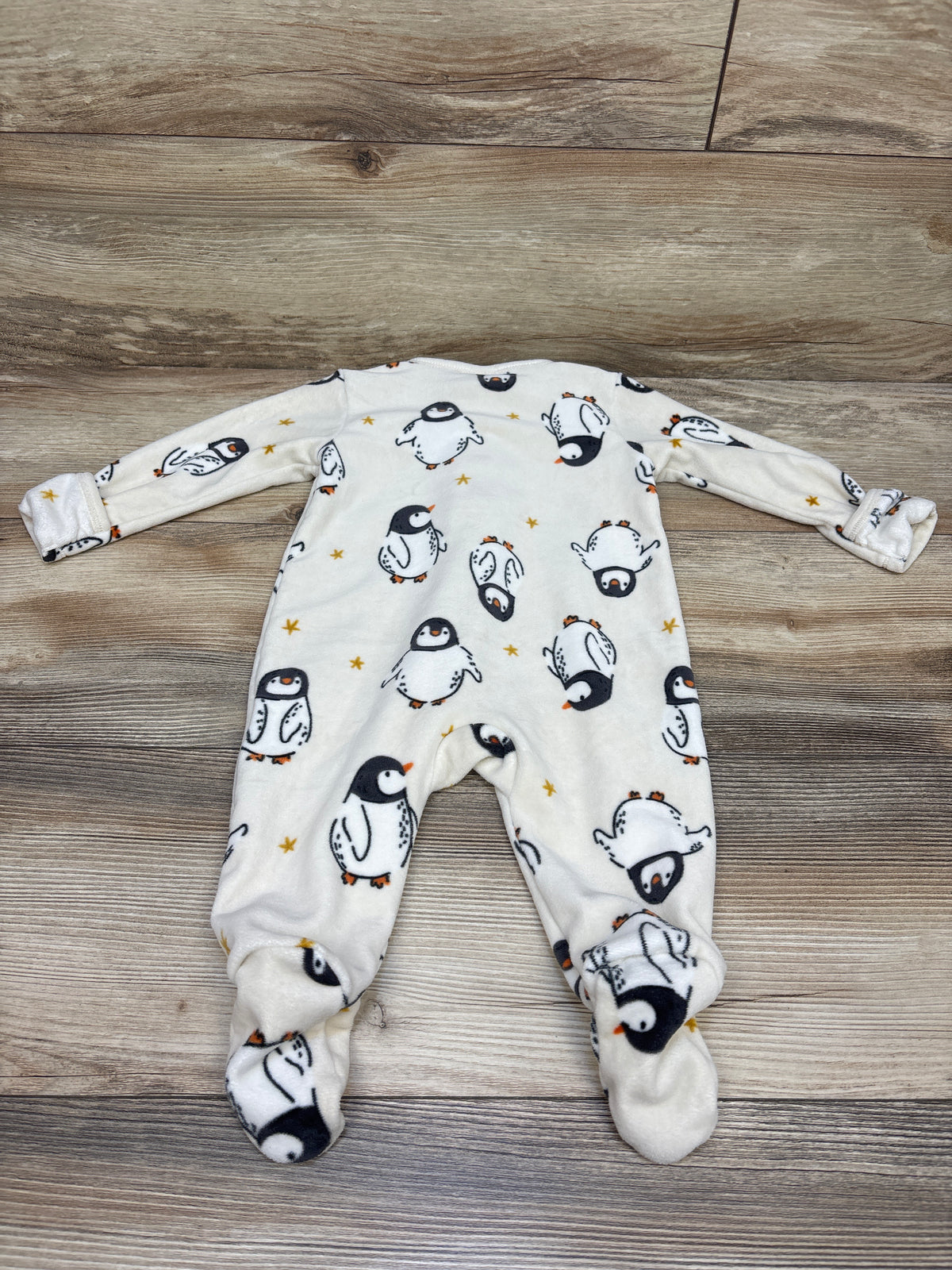 Old Navy Penguin Blanket Sleeper Beige sz 6-9m