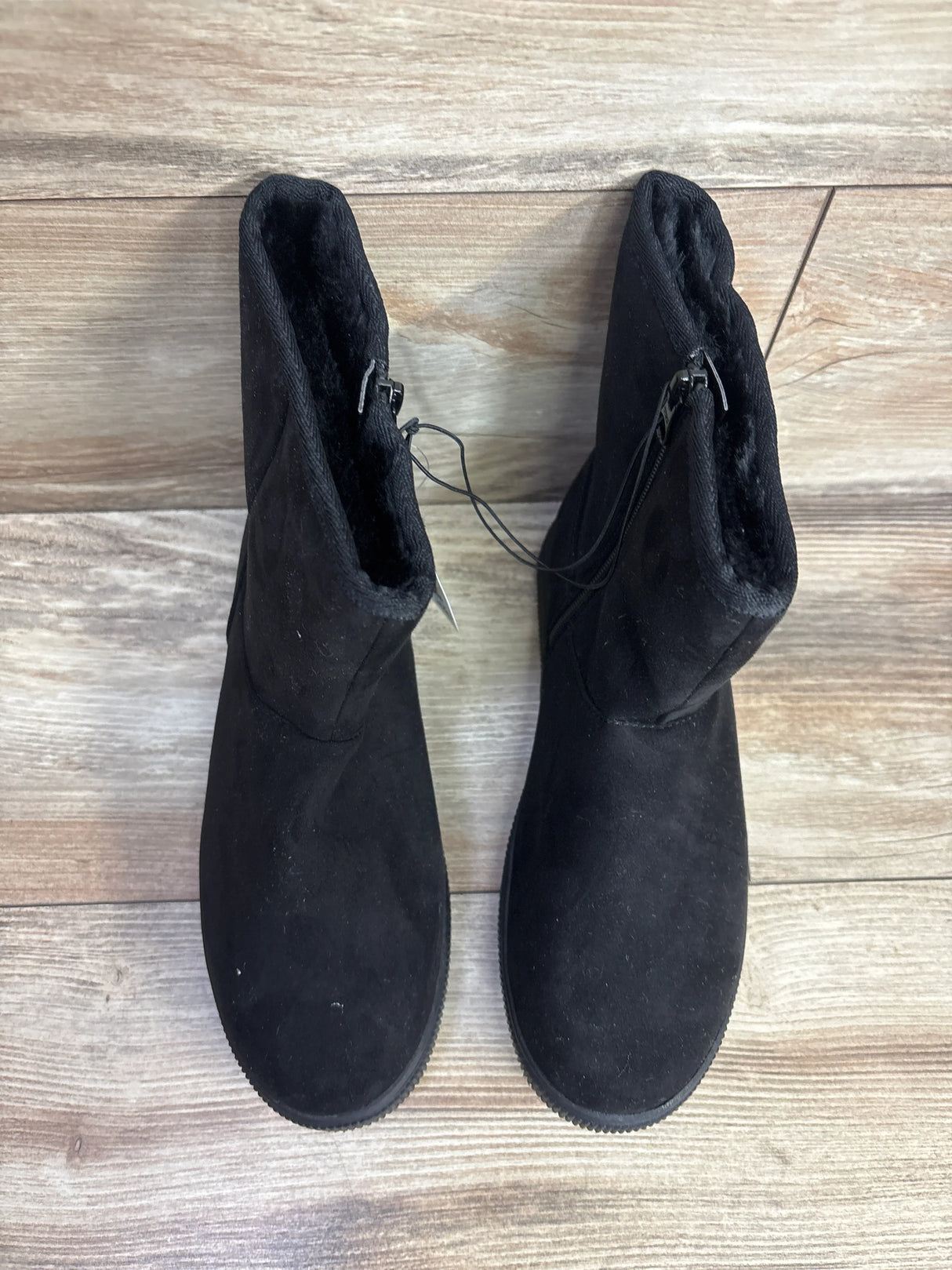 NEW Cat & Jack Holland Shearling Style Boots Black sz 5Y