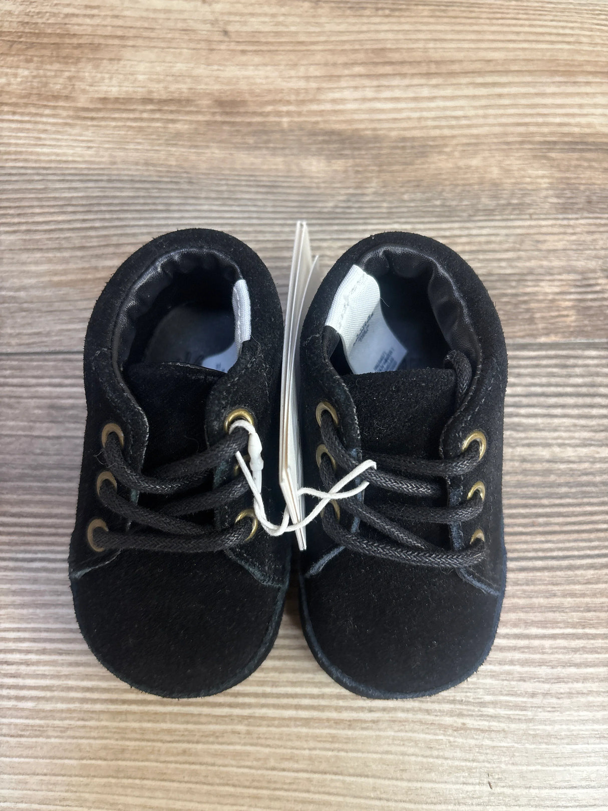 NEW Janie & Jack Velvet Crib Shoes, Black sz 3-6m