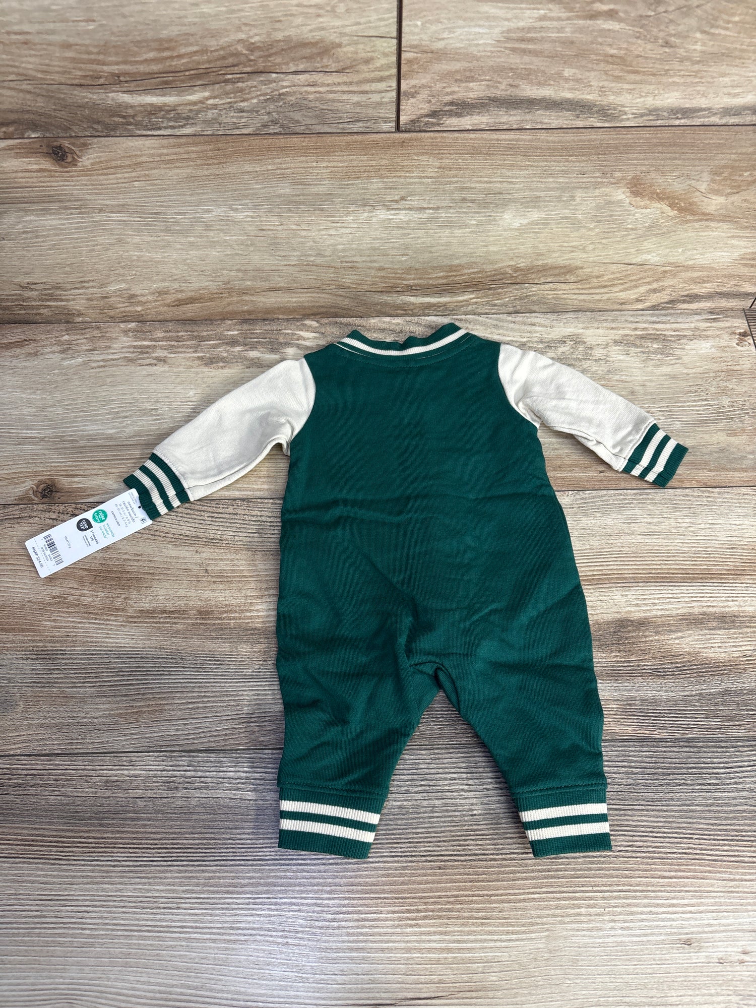 NEW Carter's Raglan Varsity Coverall White sz Newborn