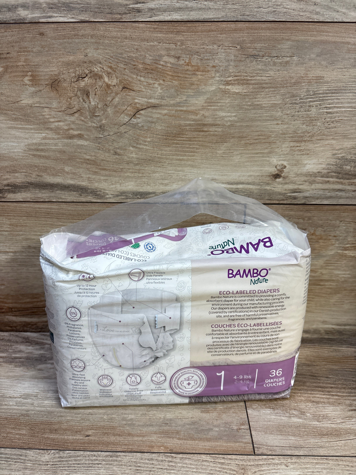 NEW Bambo Nature Dream Diapers Size 1 36ct.