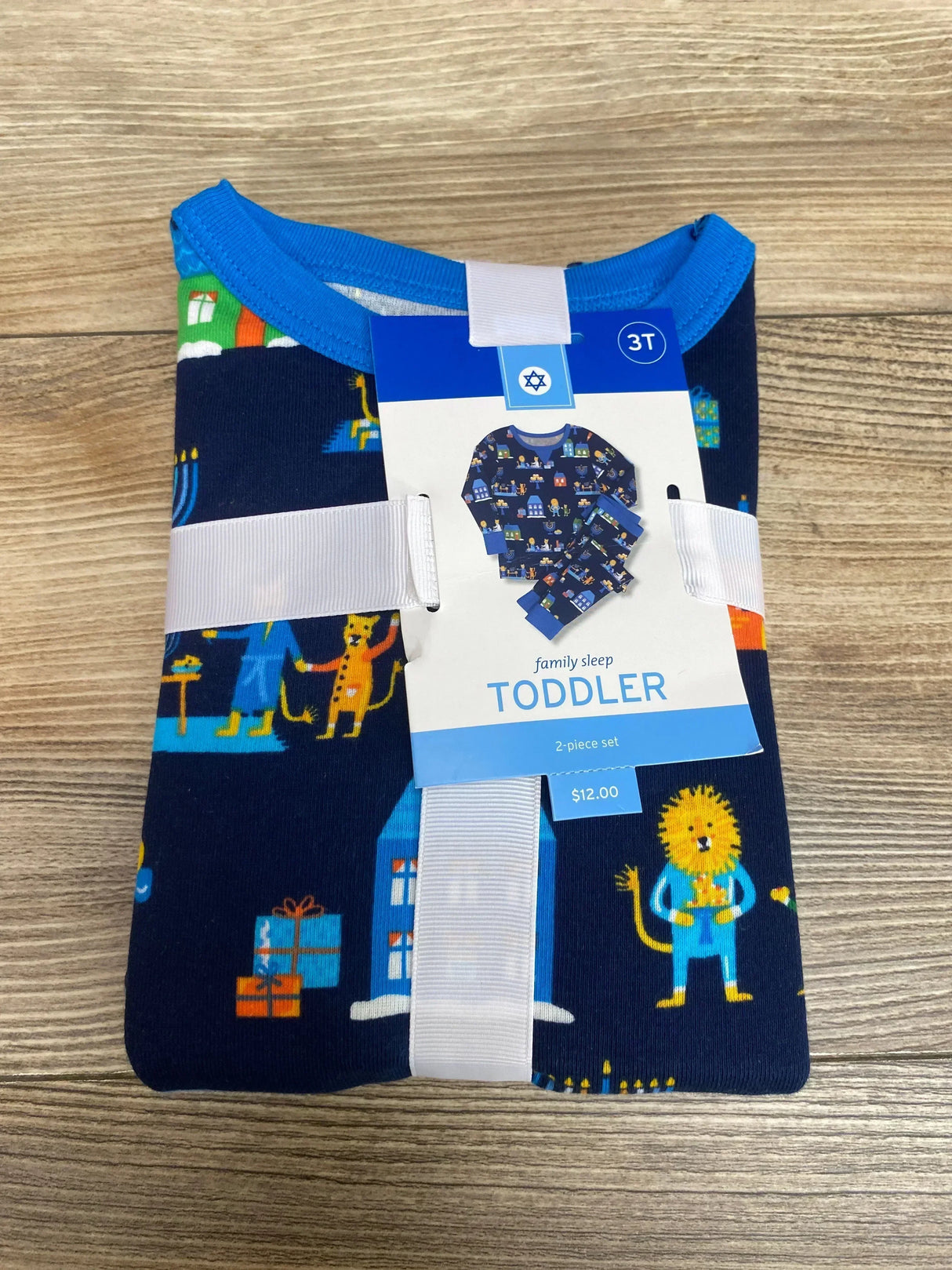 NEW Wondershop 2pc Hanukkah Pajama Set Lions Navy sz 3T - Me n Mommy To Be