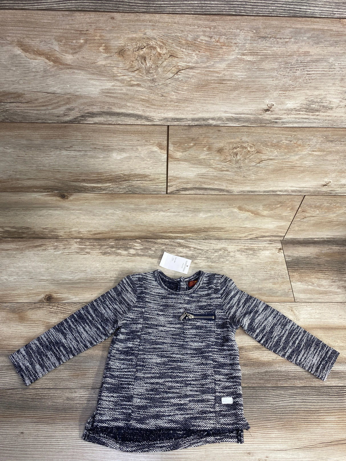 NEW 7 For All Mankind Ziper Pocket Shirt Black/White sz 24m