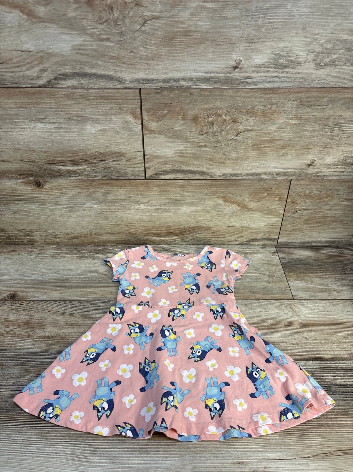 Bluey Floral Skater Dress Peach sz 2T