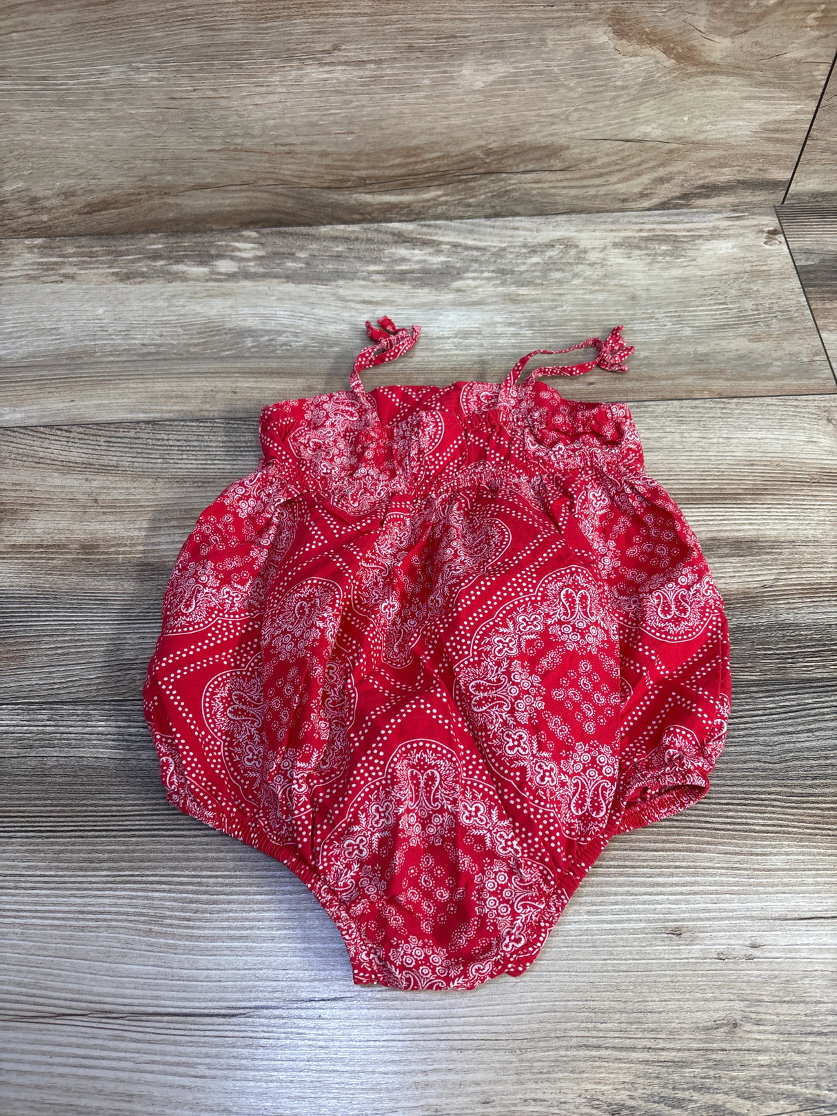 Oshkosh Paisley Bubble Romper Red sz 18m
