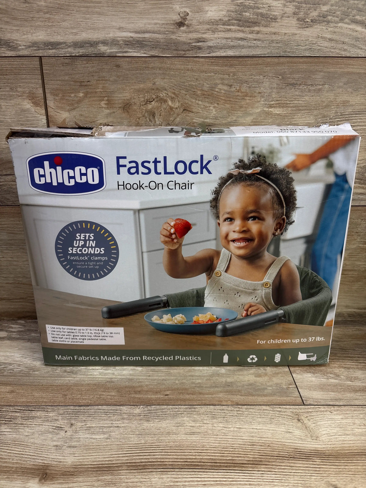 NEW Chicco FastLock Hook-On High Chair Grey