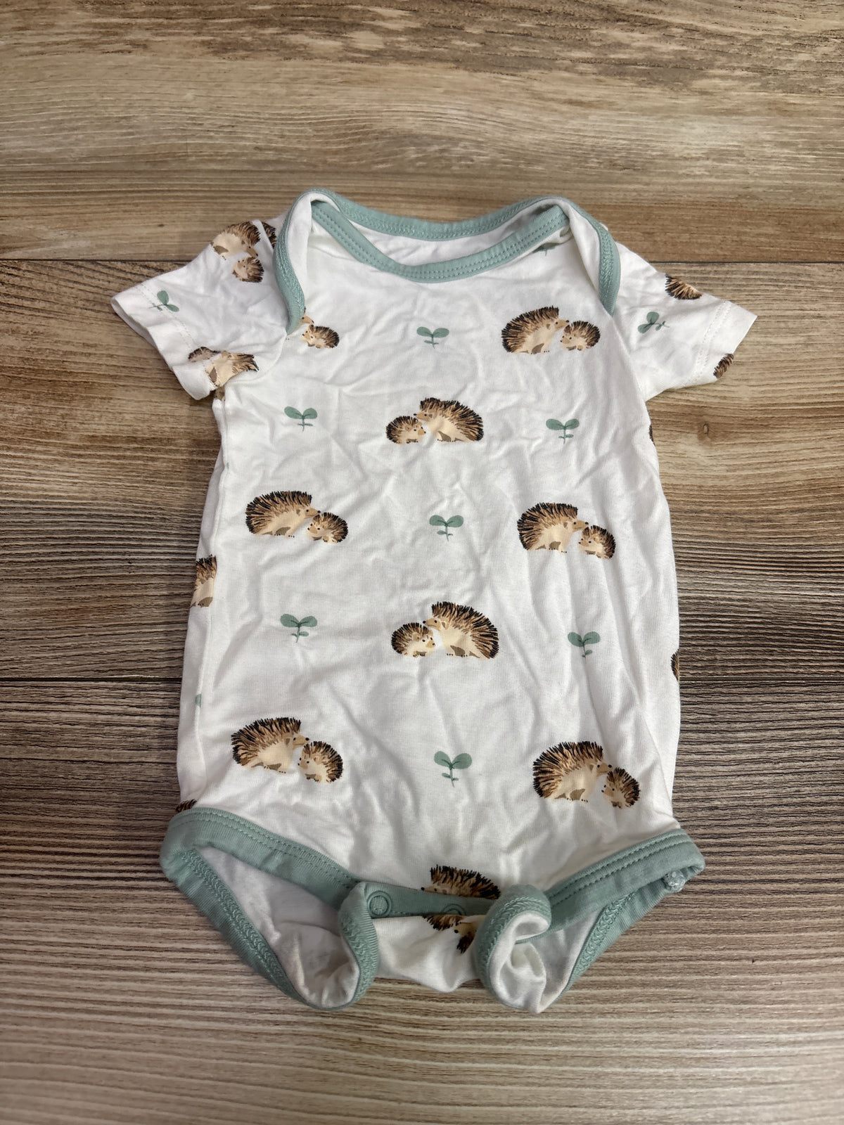 Kyte Baby Bamboo Hedgehog Bodysuit White sz 0-3m