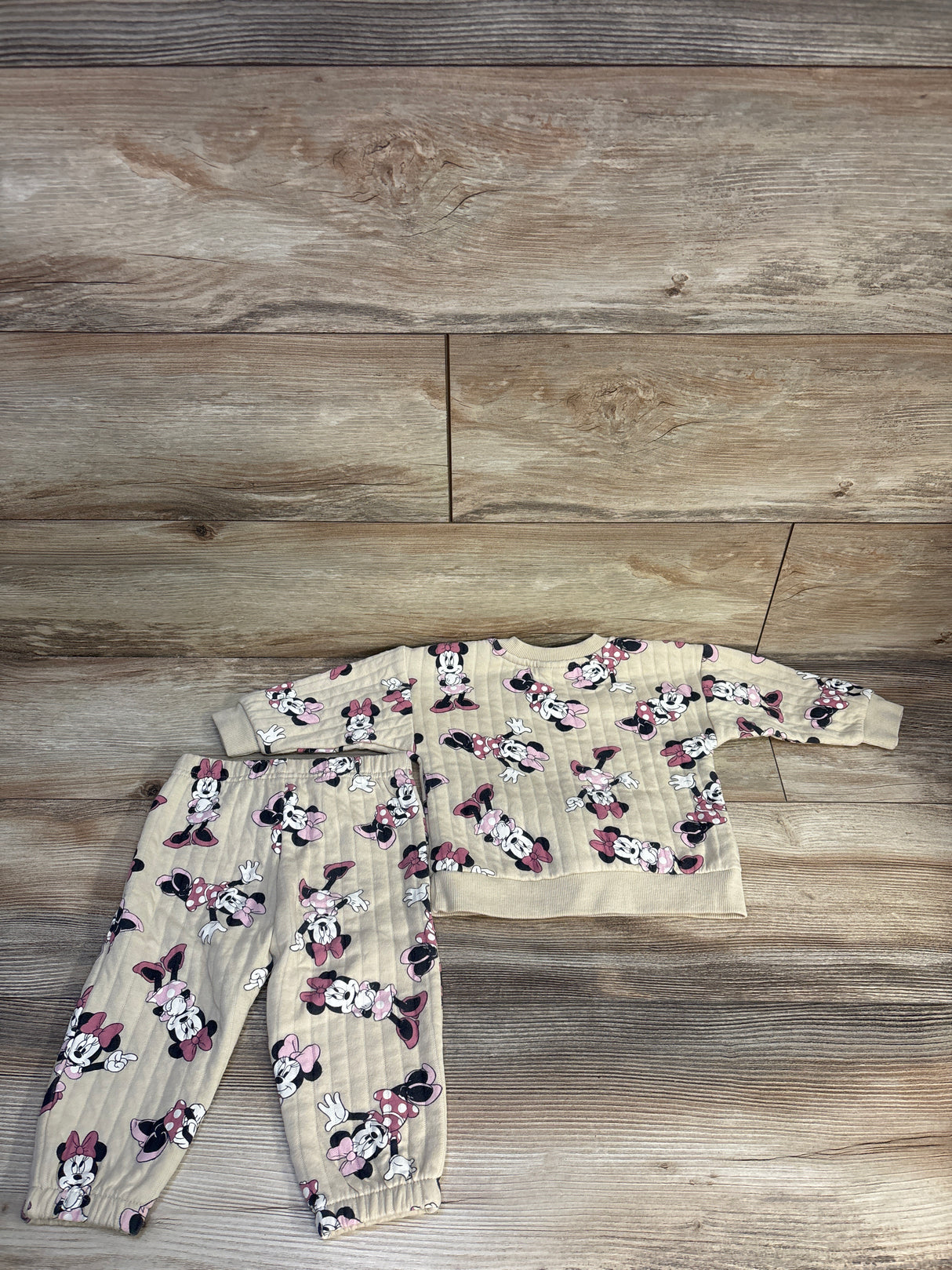 Disney Baby 2pc Sweatshirt & Joggers Set Brown sz 12m