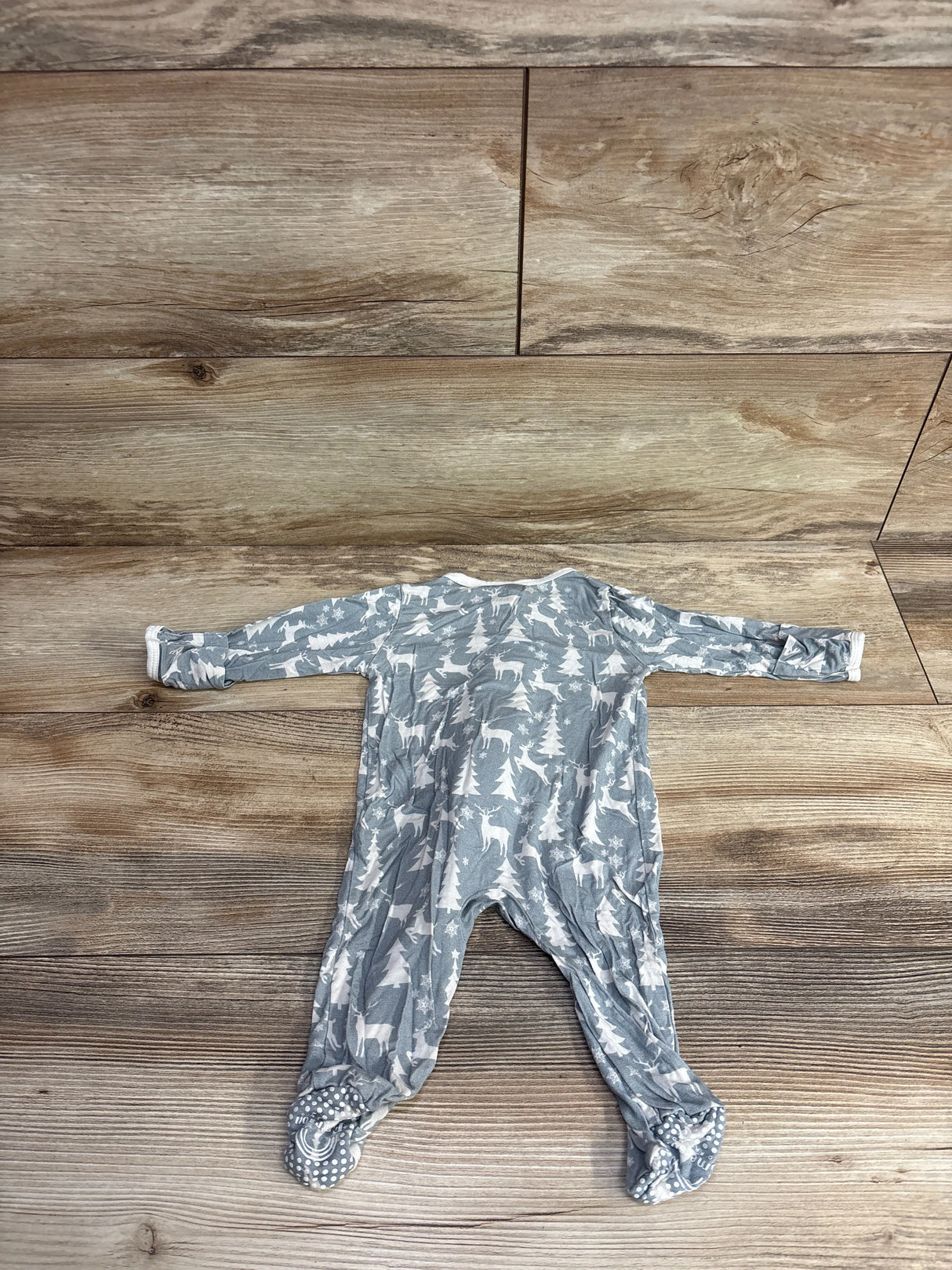 Emerson and Friends Bamboo Convertible Christmas Sleeper Grey sz 0-3m