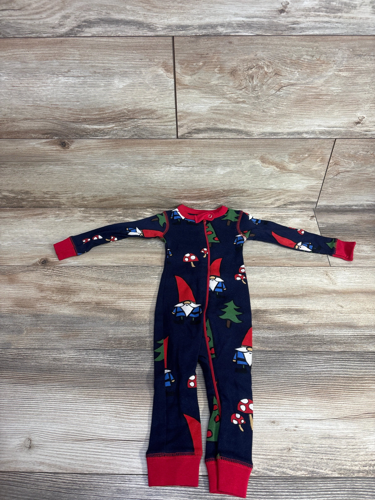 Lazy One Christmas Gnome Sleeper Navy sz 6m