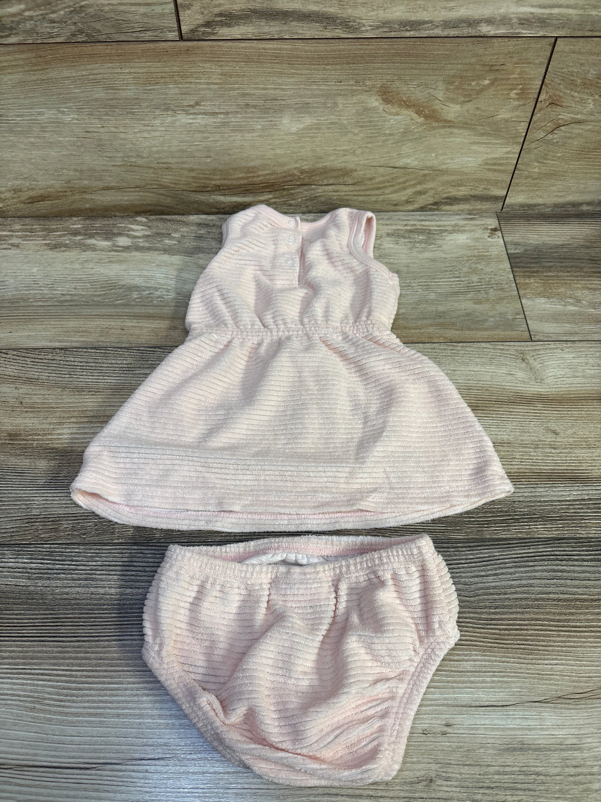 Juicy Couture 2pc Terry Cloth Dress & Bloomers Set Pink sz 6/9m