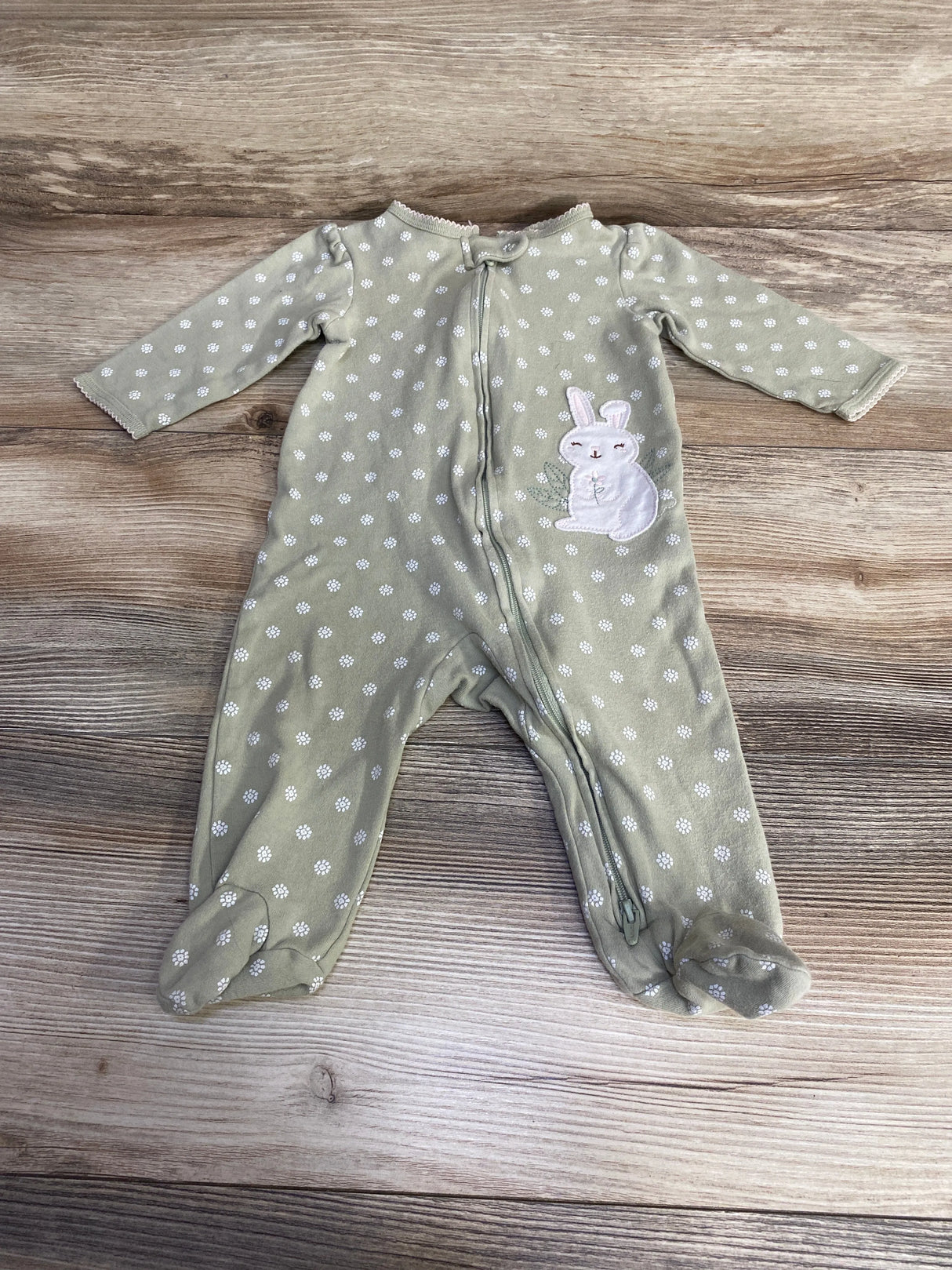 Carter's Bunny Sleeper Green sz 6m - Me n Mommy To Be