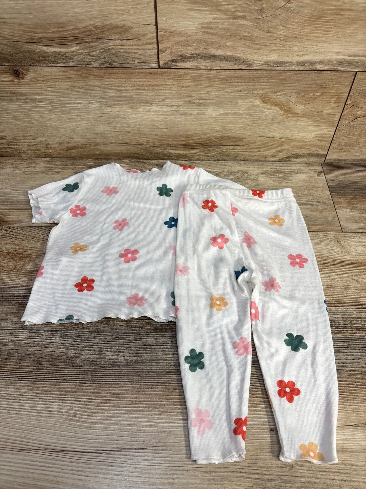 Shein 2pc Floral Shirt & Pants Set White sz 12-18m - Me n Mommy To Be