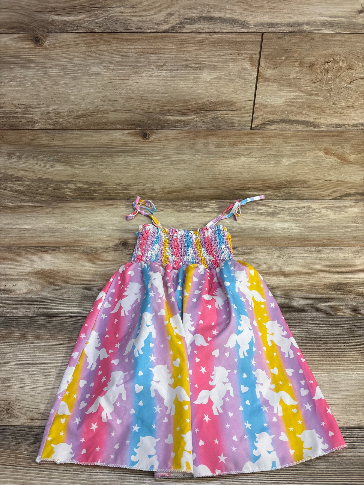 Vieille Sling Strap Smocked Unicorn Sundress Purple sz 4-5T