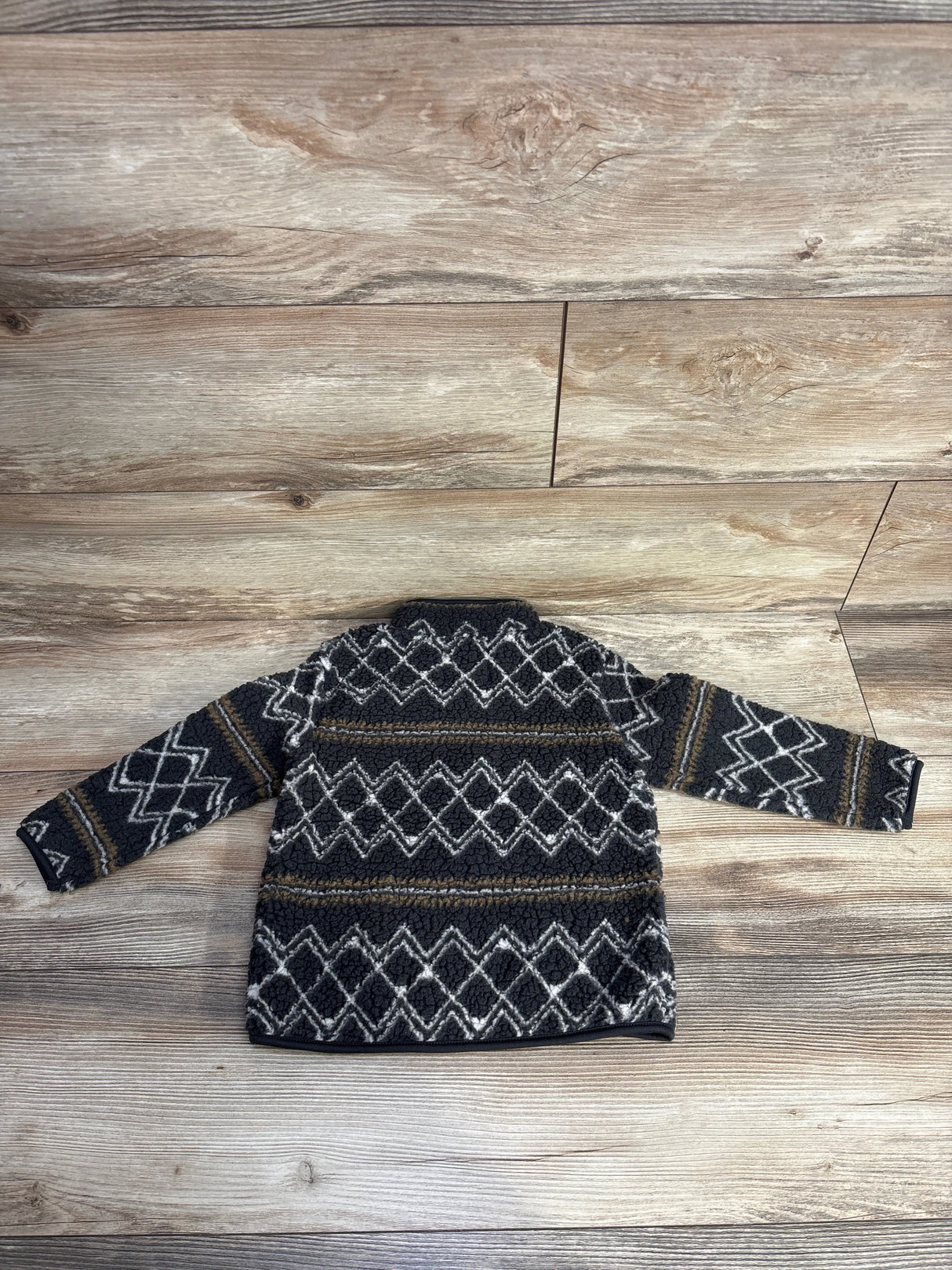 Old Navy Print Sherpa Zip-Front Jacket Grey sz 3T
