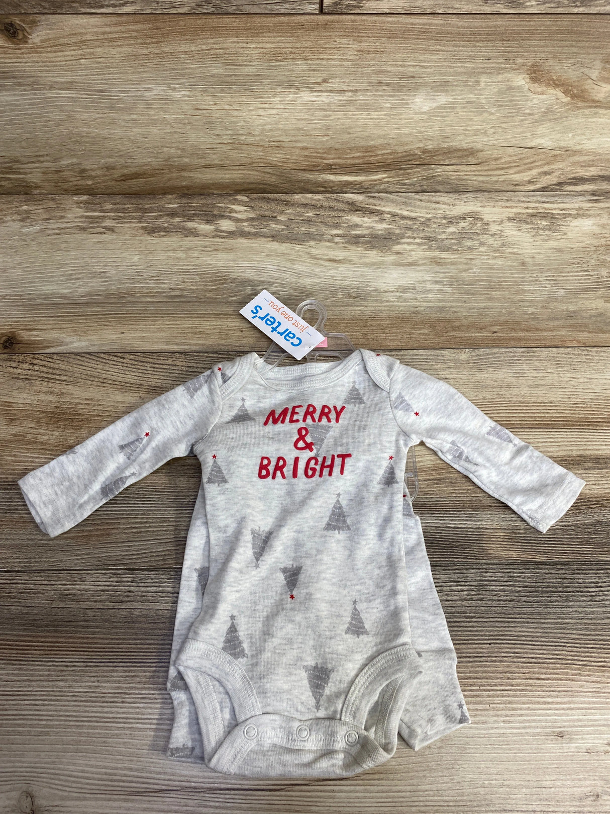 NEW Just One You 2pc Merry & Bright Bodysuit Set Grey sz Newborn