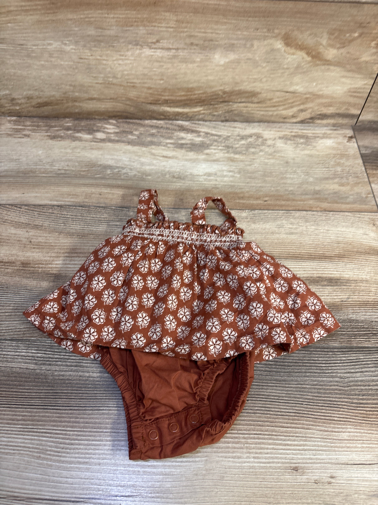 Just One You Floral Bodysuit Dress Brown sz 3m