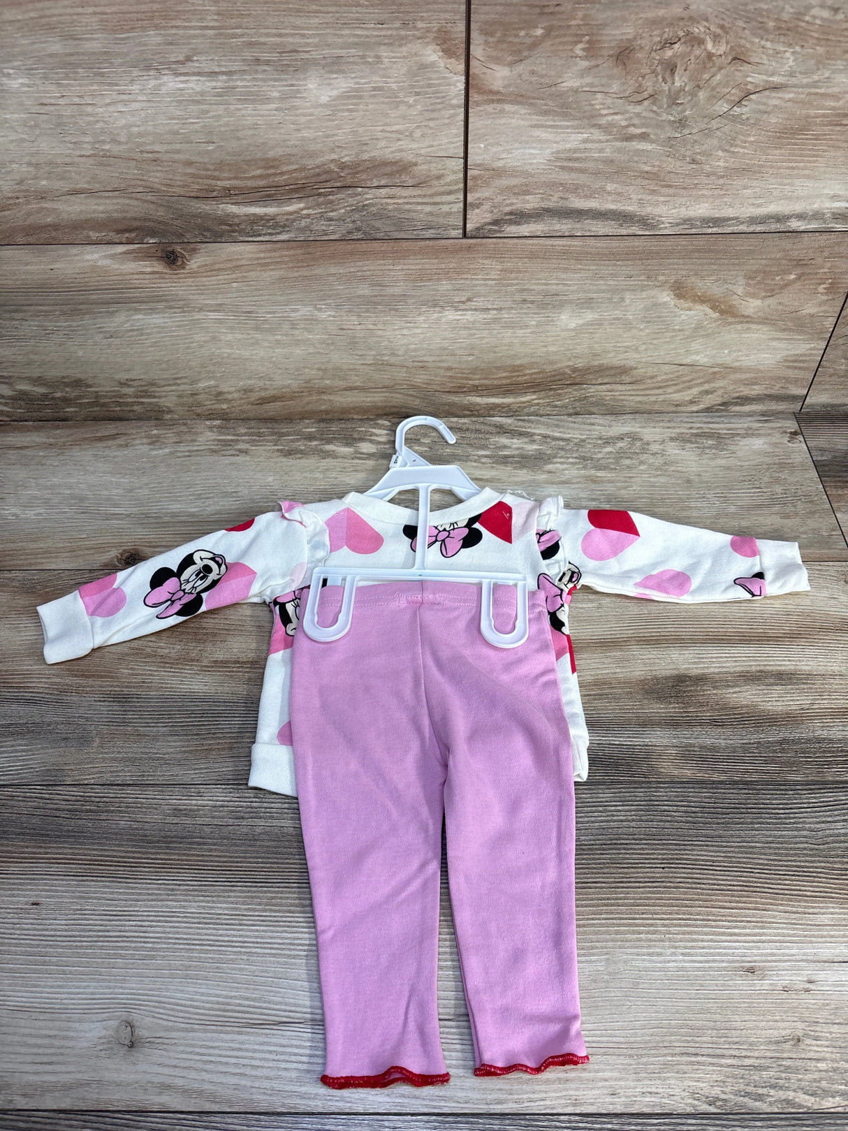 NEW Disney Baby Minnie Mouse 2pc Set Sweatshirt & Leggings White sz 3-6m