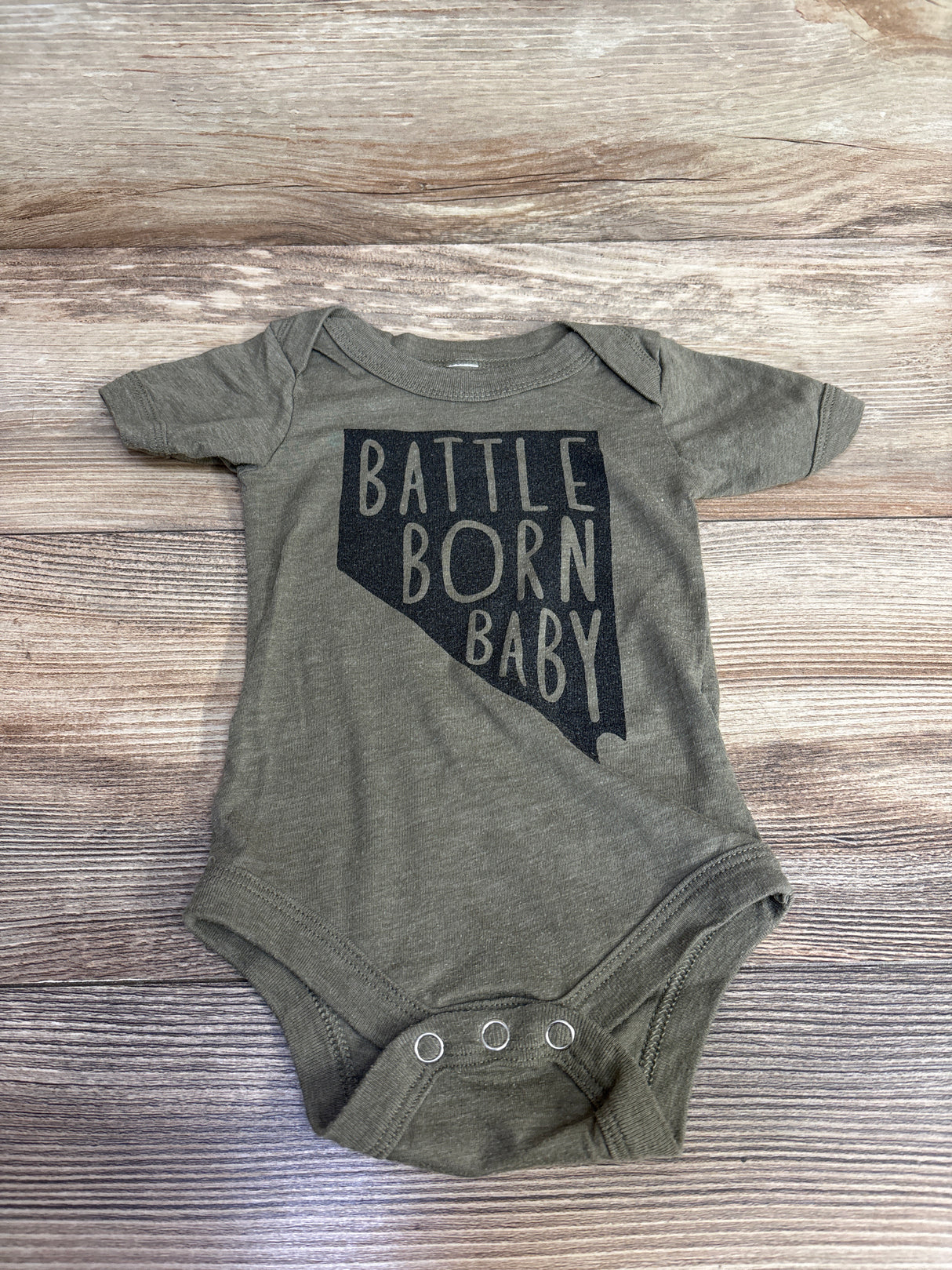 Wild Is Calling Battle Born Baby Bodysuit Green sz 6m