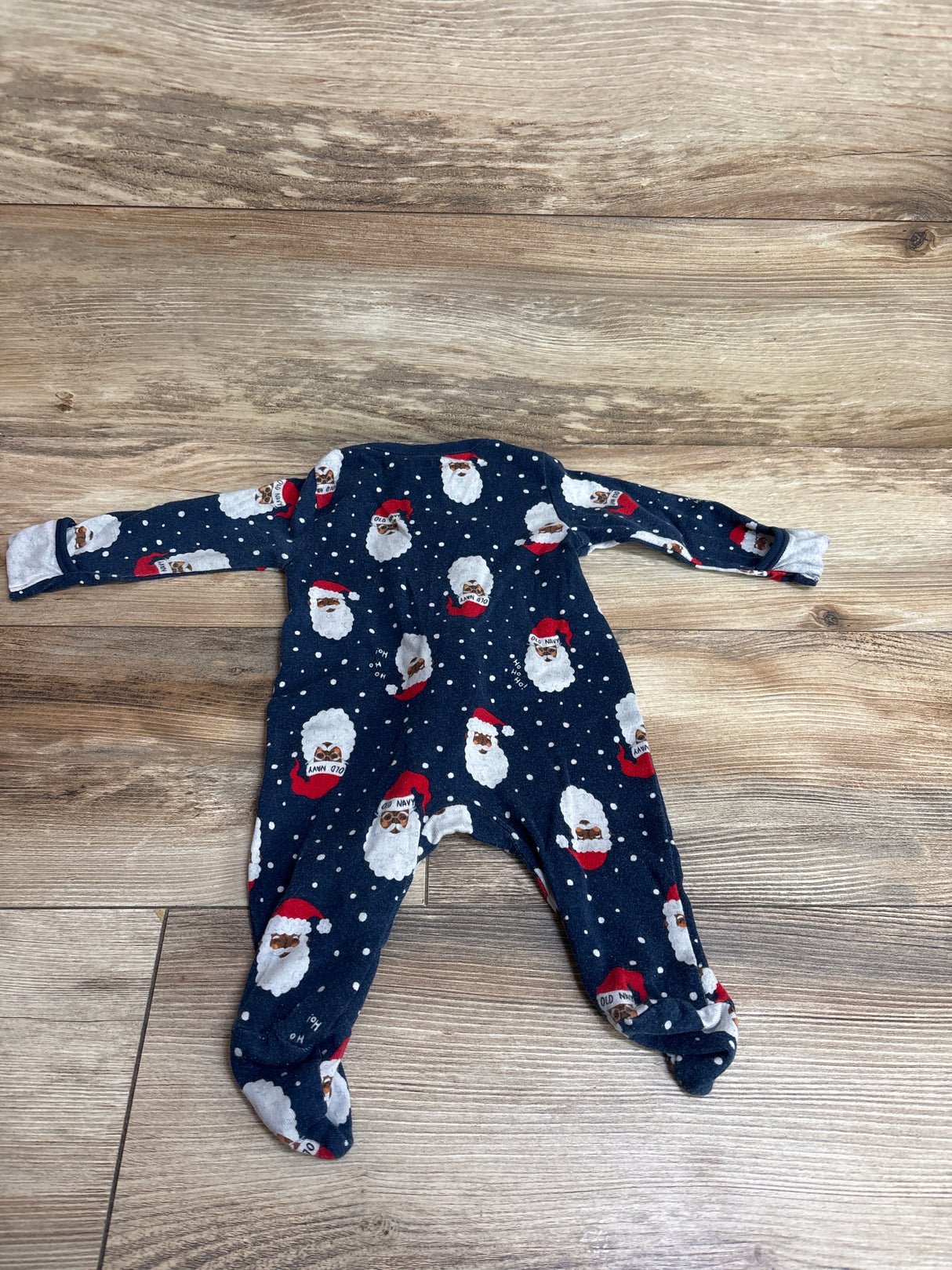 Old Navy Polka Dot Christmas Sleeper Navy sz 0-3m