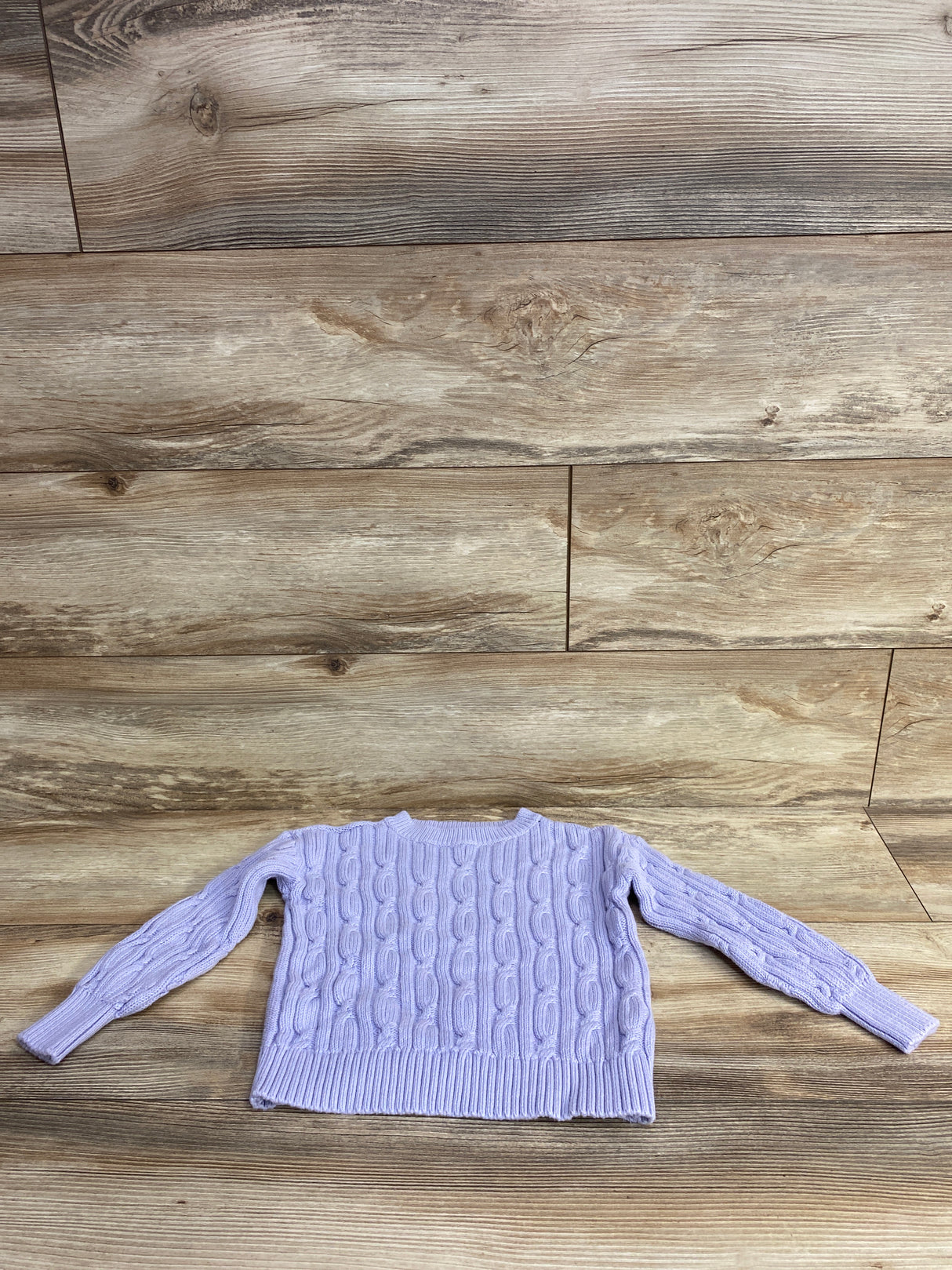 Gap Kids Cable Knit Pull Over Sweater Lilac sz 4-5T