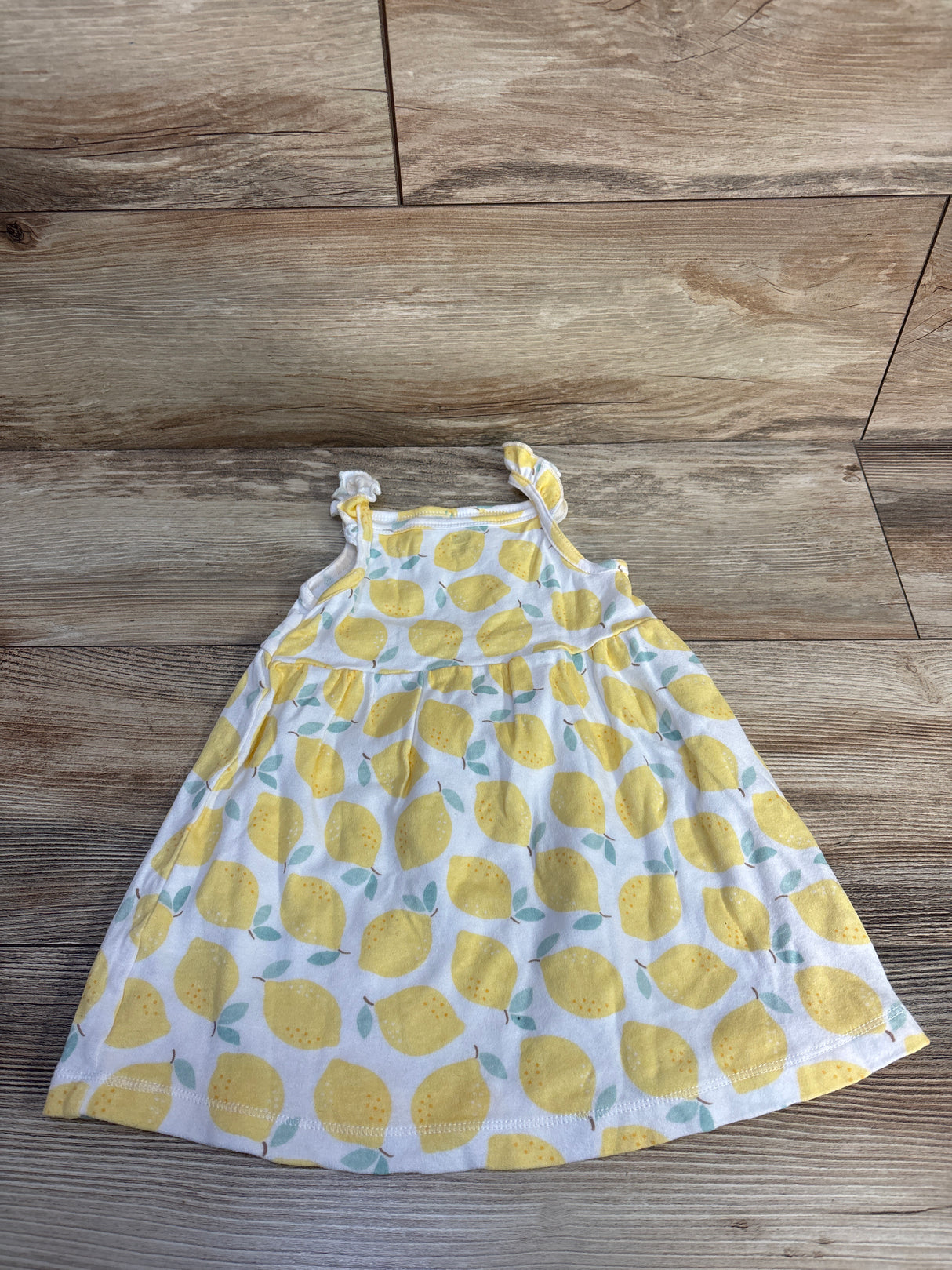 Hudson Baby Lemon Print Sleeveless Dress White sz 9-12m
