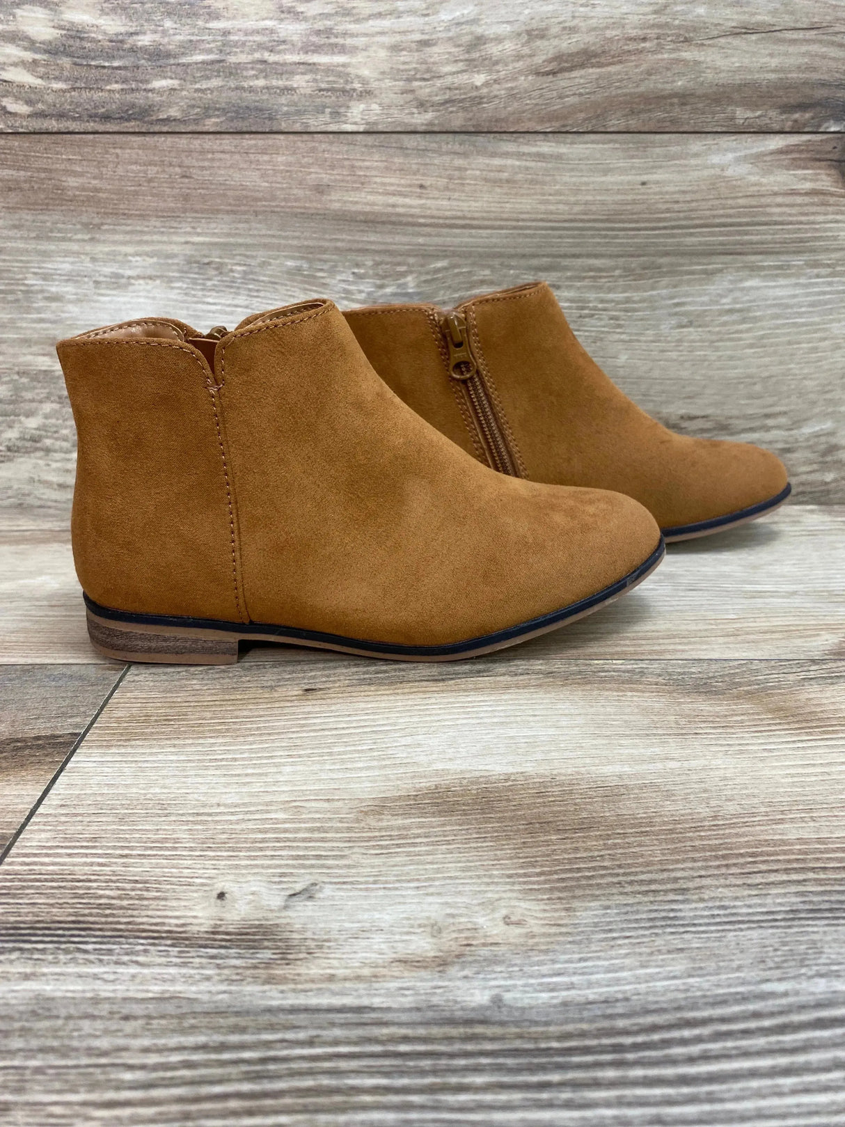 NEW Cat & Jack Girls' Opal Zipper Boots Cognac Sz 1Y - Me n Mommy To Be