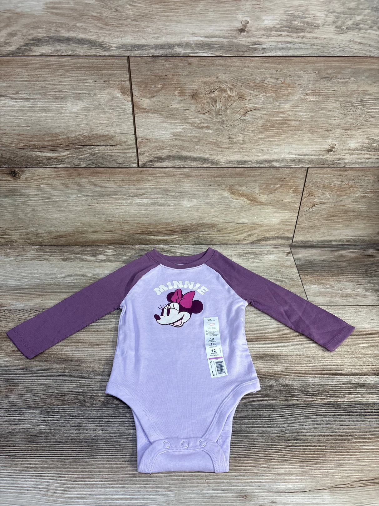 NEW Jumping Beans x Disney Minnie Mouse Bodysuit Purple sz 12m