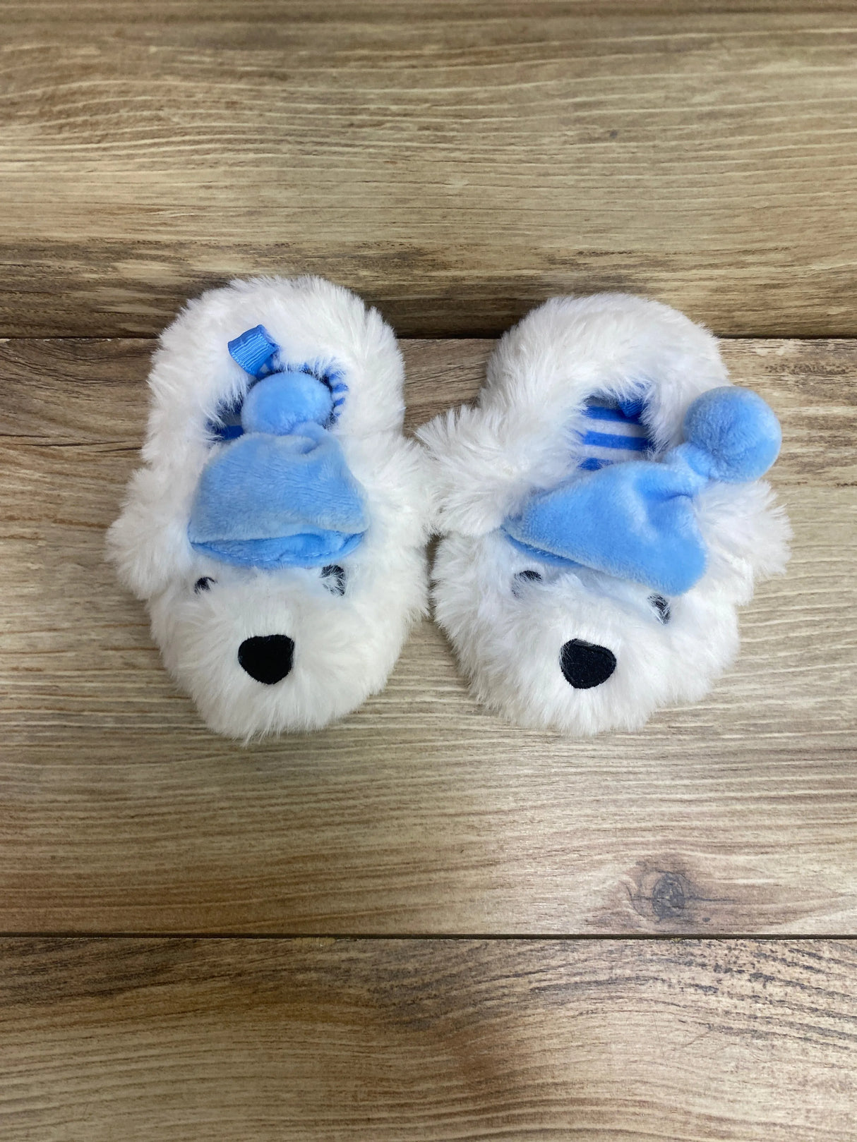 Holiday Time Infant Sleepy Polar Bear Slippers White Sz 2c - Me n Mommy To Be
