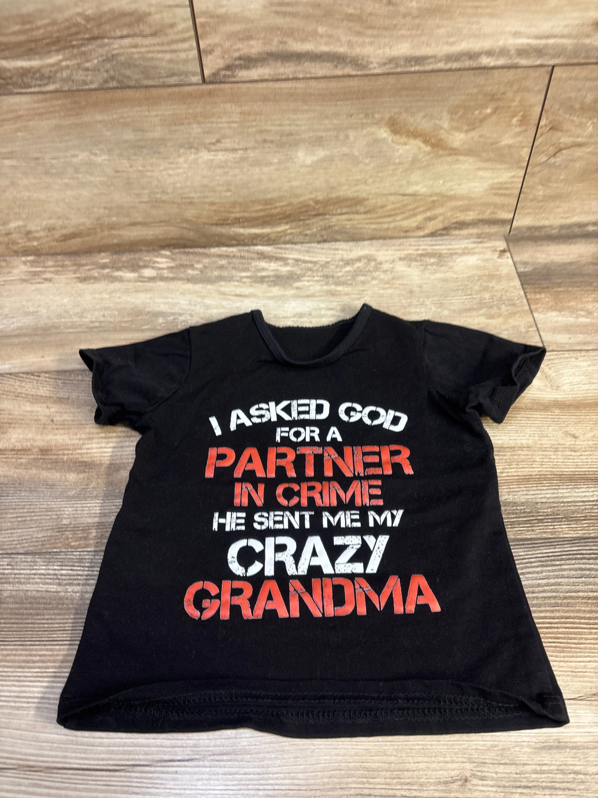 Zcaynger Graphic Shirt Black sz 3-4T