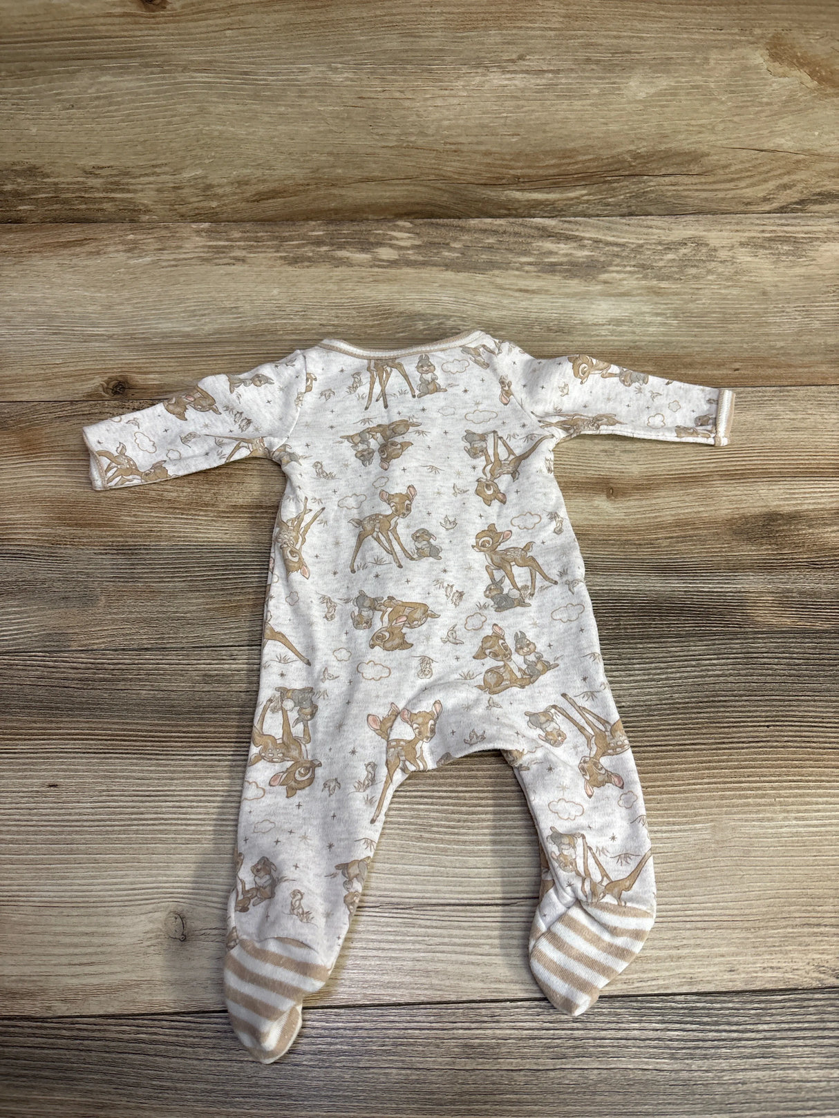 Disney Baby Bambi Sleeper Oatmeal sz Newborn