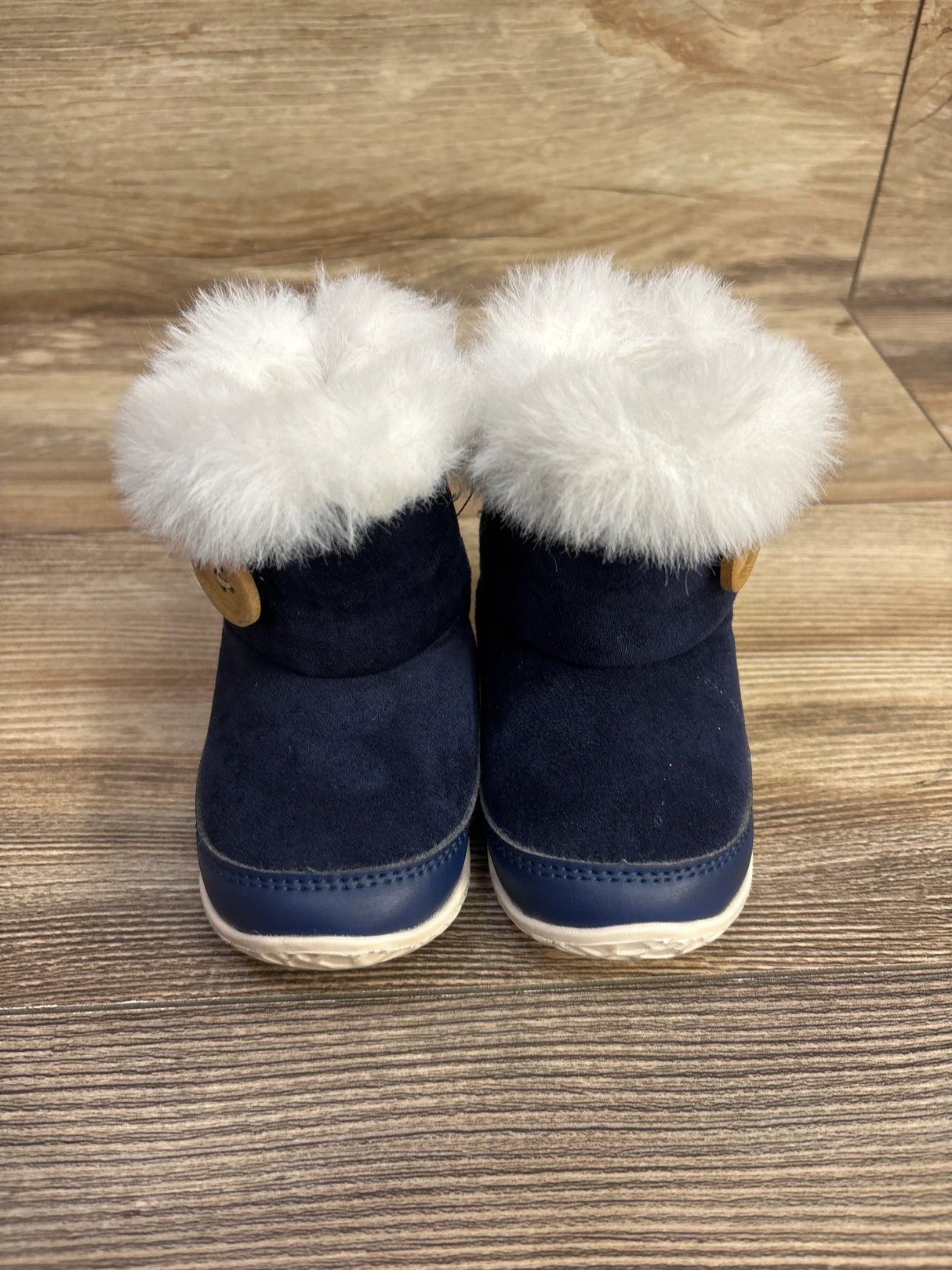 FEETCITY Faux-Fur Lined Boots Navy sz 5c