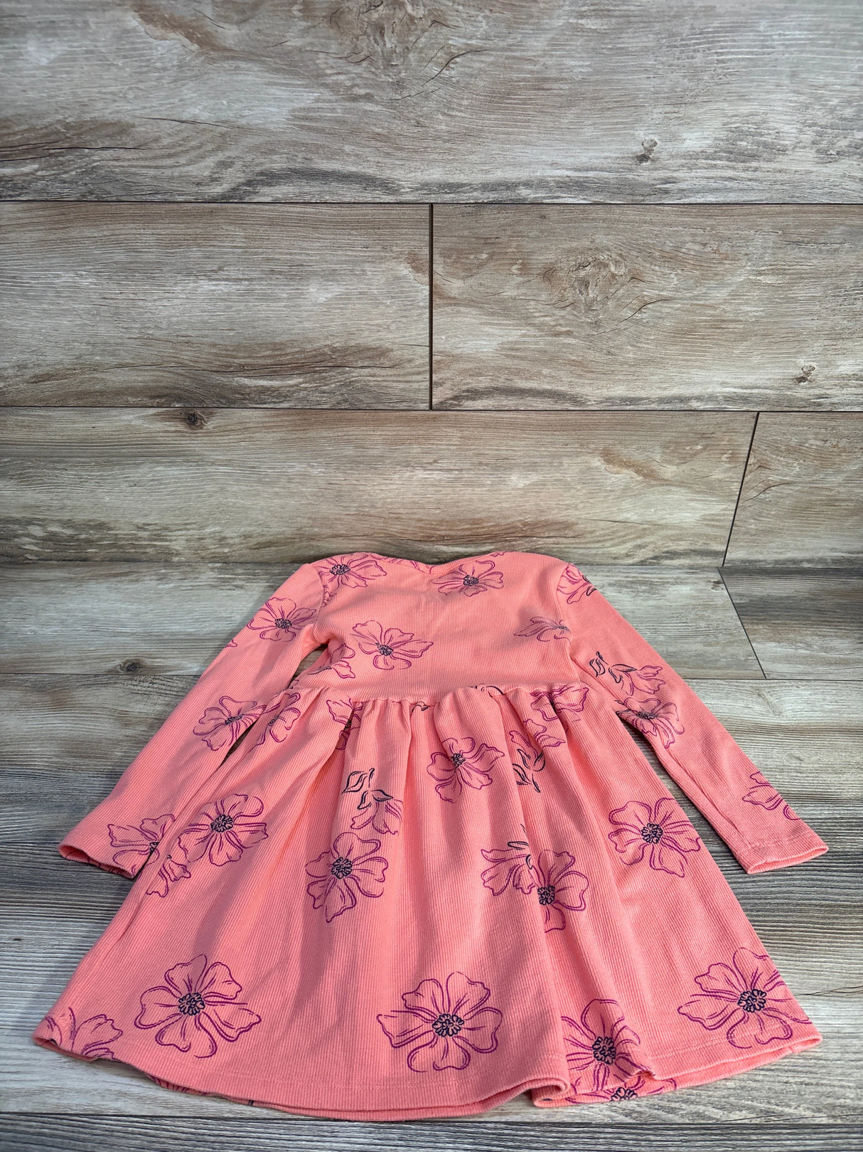 Epic Threads Ribbed Long Sleeve Dress Pink sz 5-6T