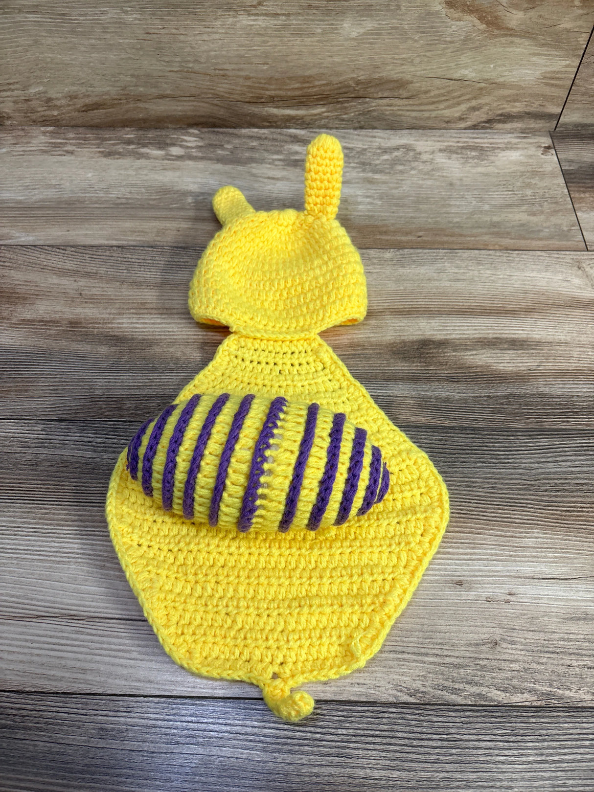Photo Prop Crochet Snail Costume Yellow sz Newborn