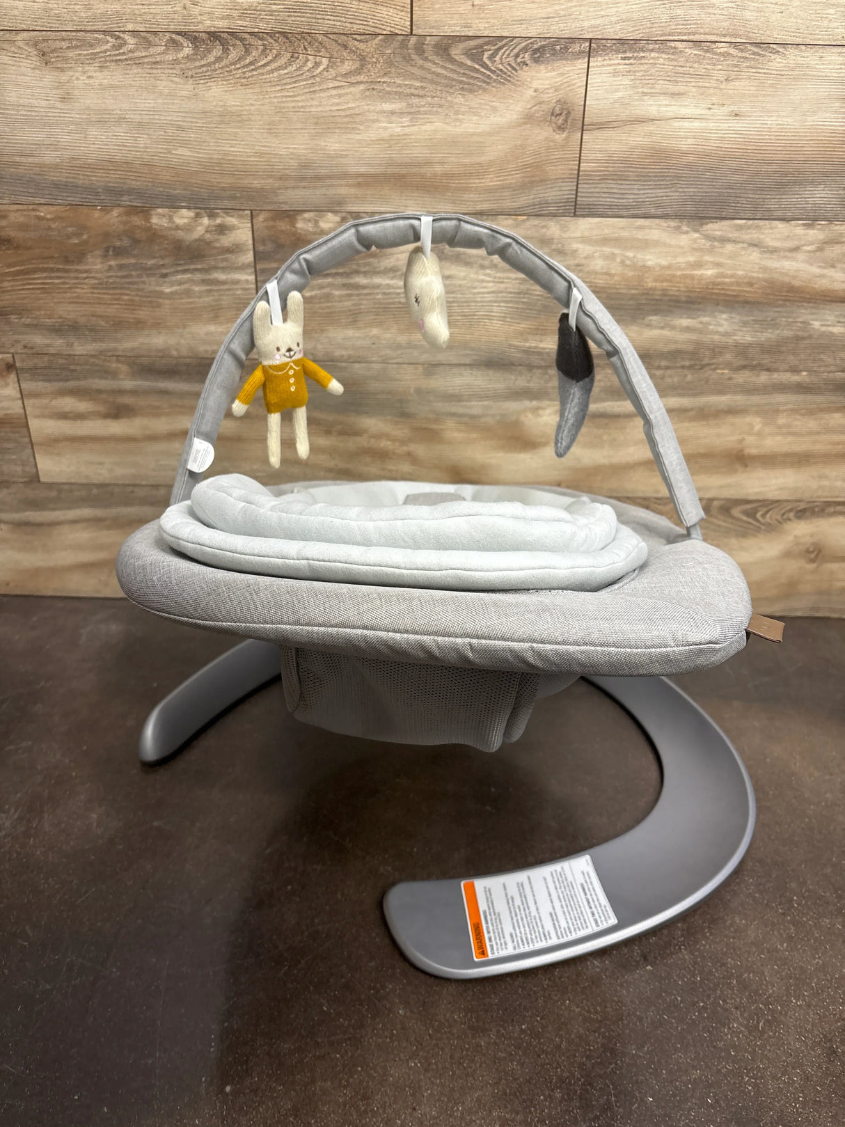 Nuna Leaf Grow Baby Swing in Driftwood