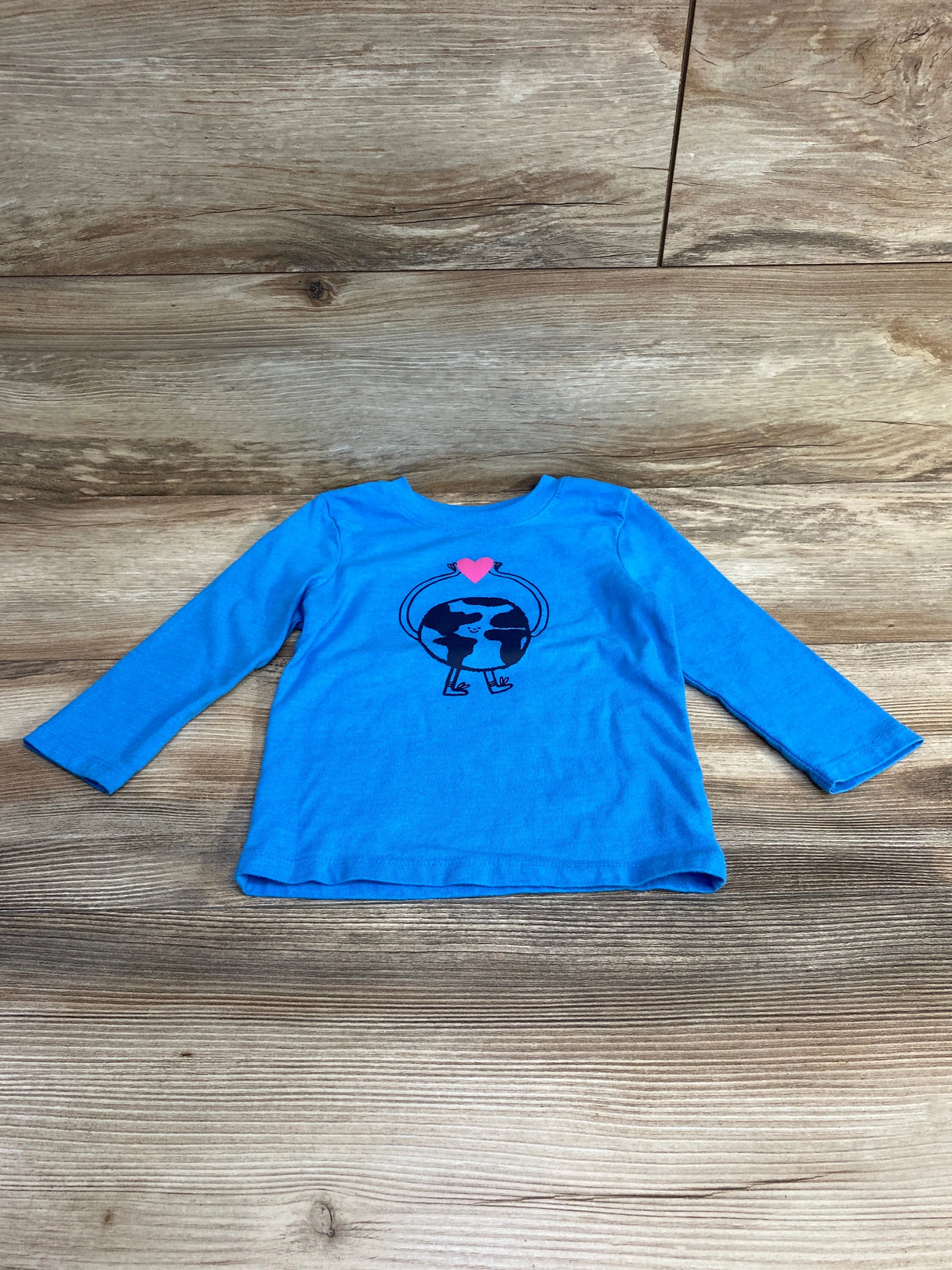 Cat & Jack Earth Shirt Blue sz 18m - Me n Mommy To Be