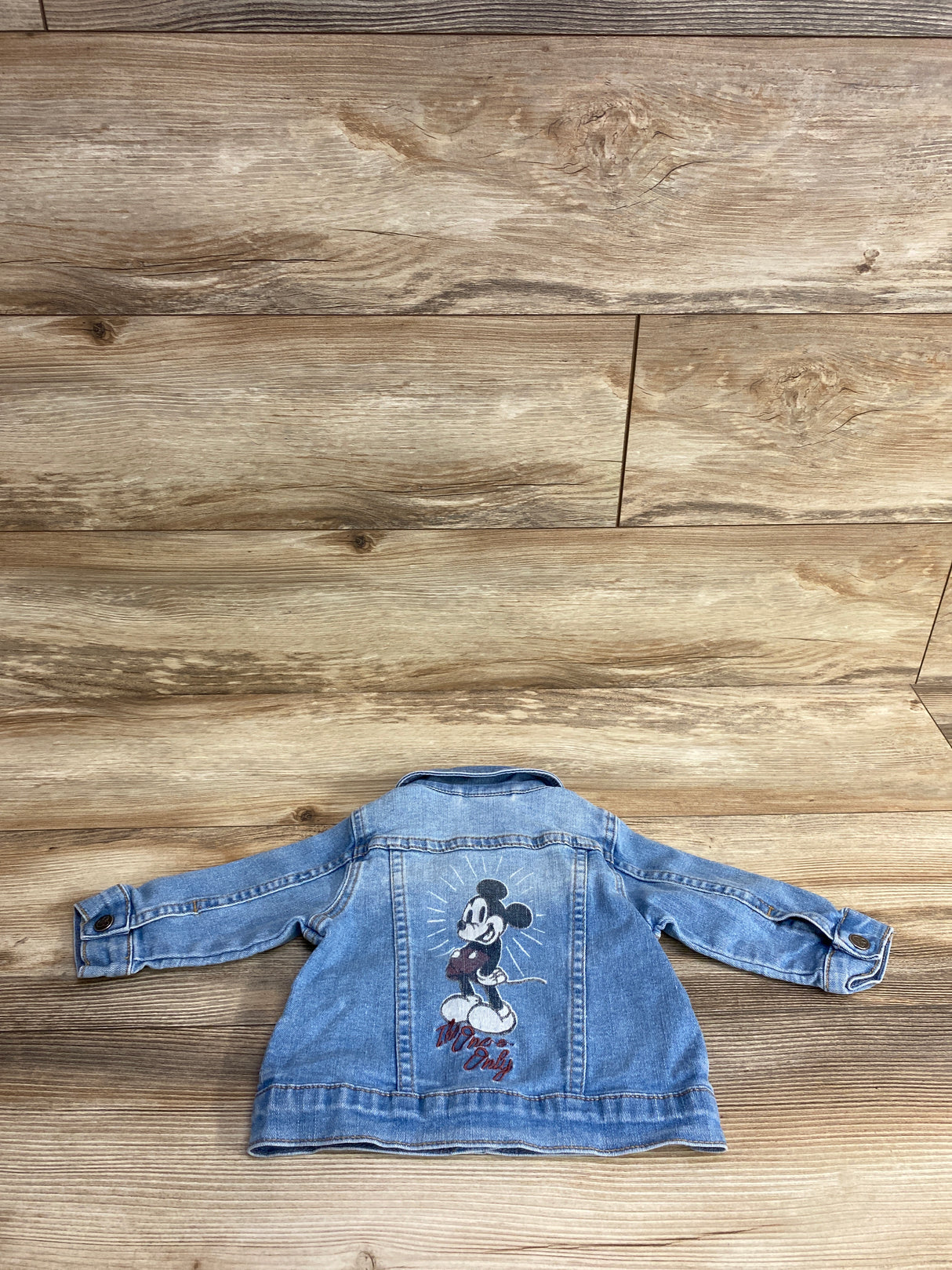 Disney Baby Denim Mickey Mouse Jacket Light Blue sz 6-9m