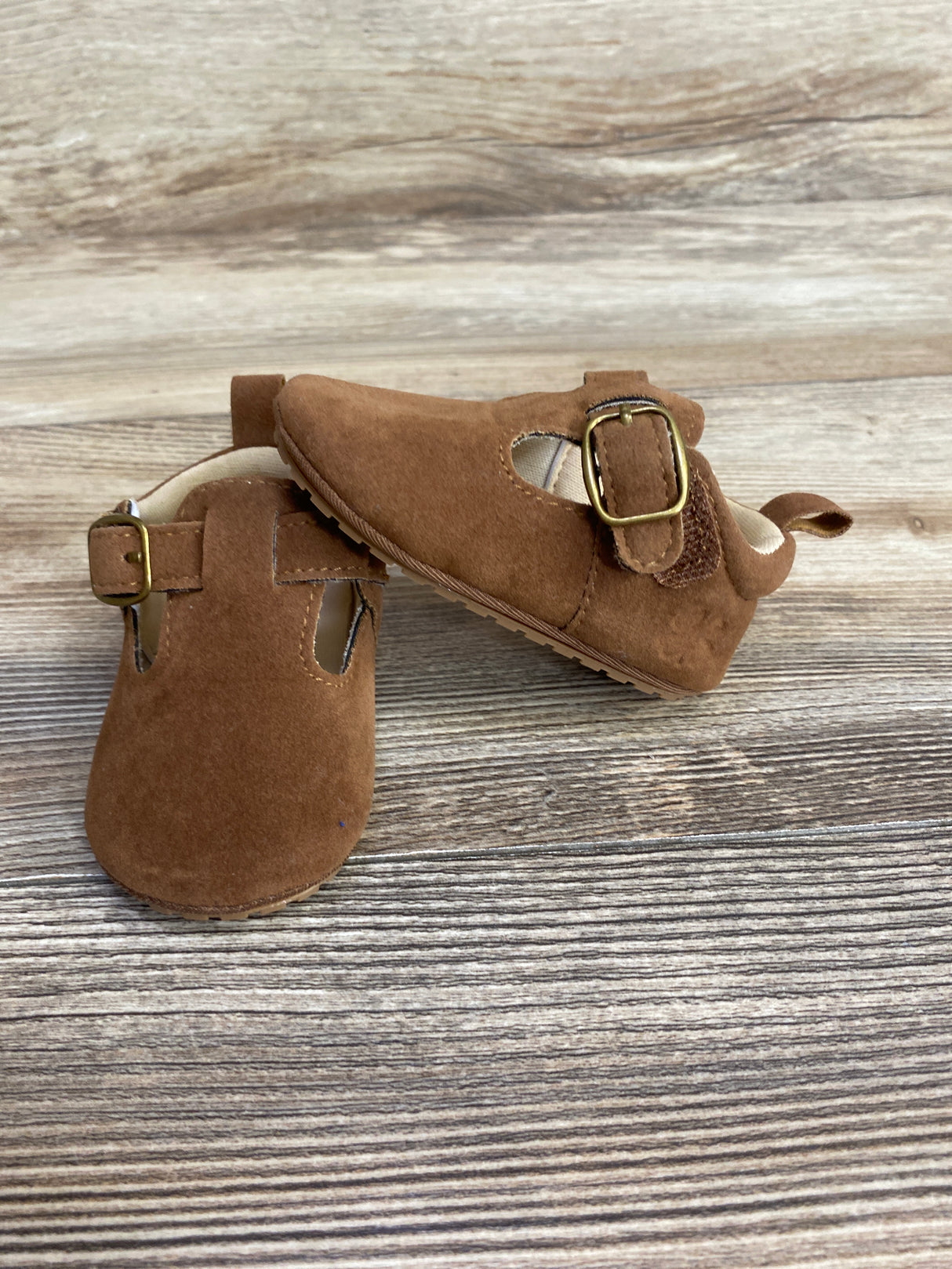 Lucky Brand Suede Mary Jane Crib Shoes Brown sz 2c