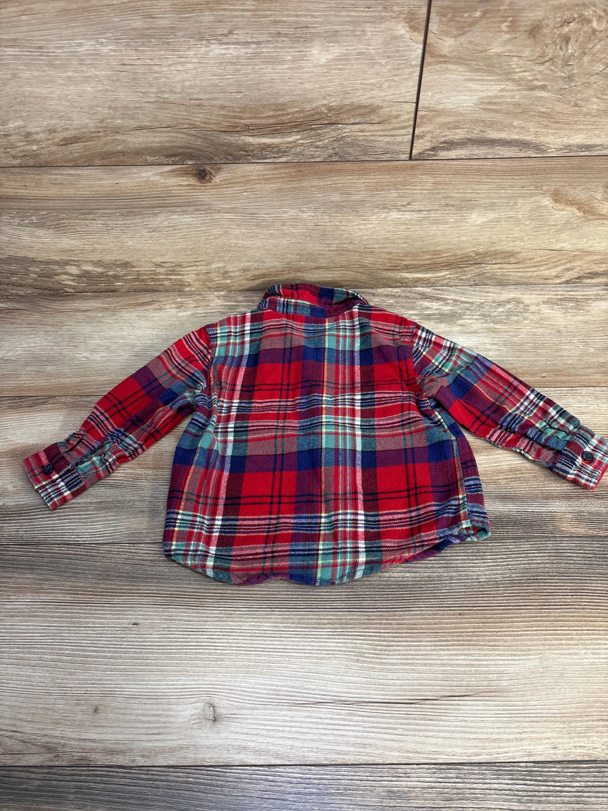 Old Navy Plaid Button Up Shirt Red sz 2T