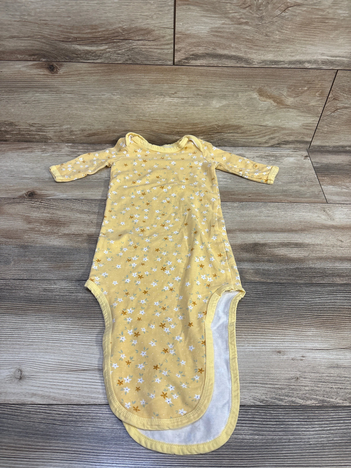 Baby Essentials Floral Knot Gown Yellow sz 3m
