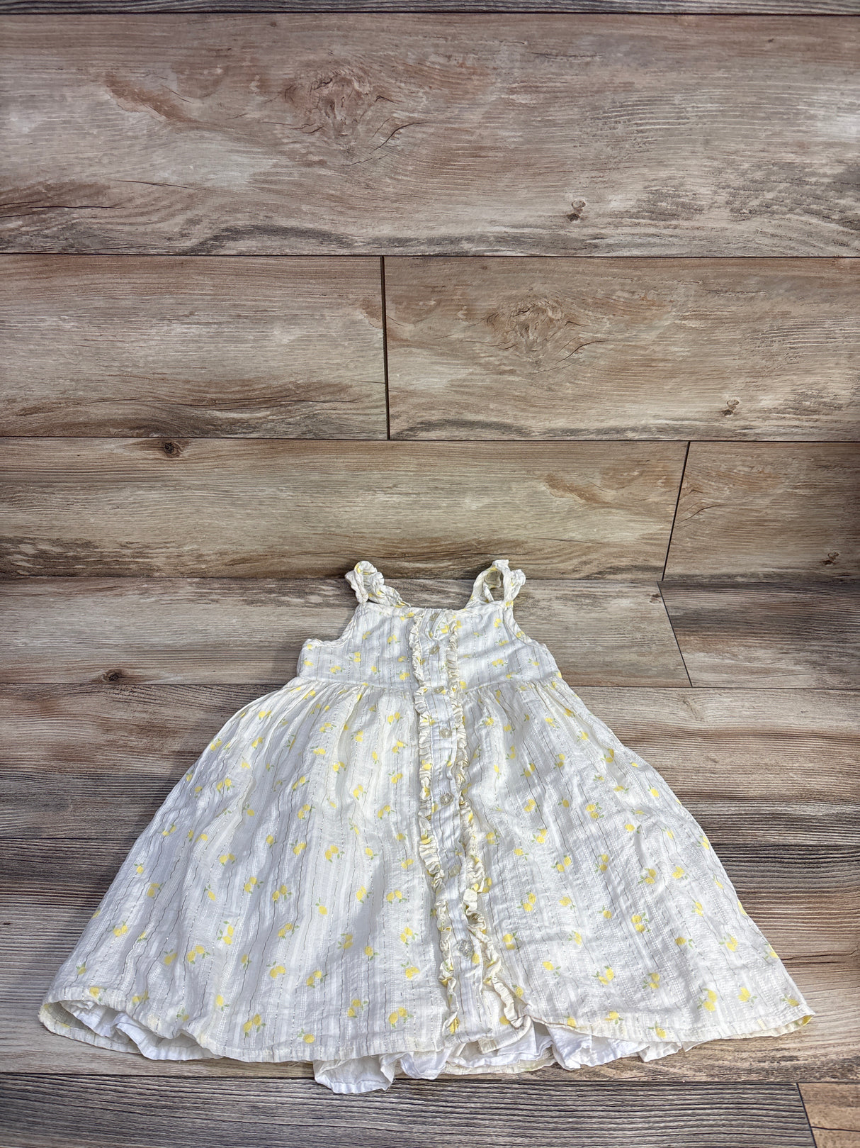 Tahari Lemon Sleeveless Dress Ivory sz 5T