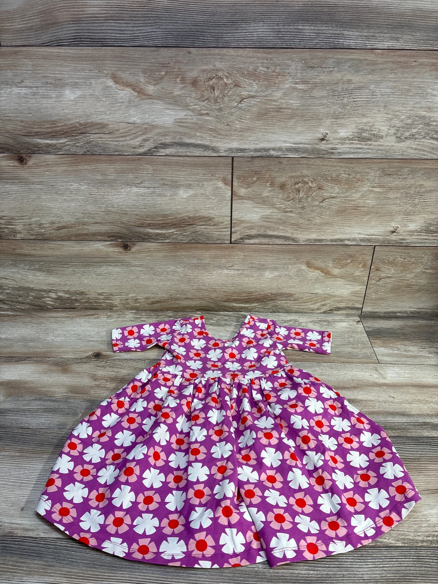 Hanna Andersson Floral Skater Dress Purple sz 4T - Me n Mommy To Be