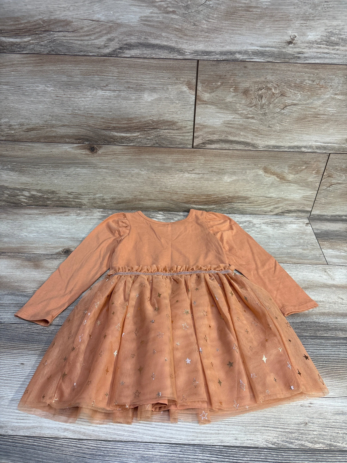 Cat & Jack Pumpkin Spice & Everything Nice Tulle Dress Orange sz 3T