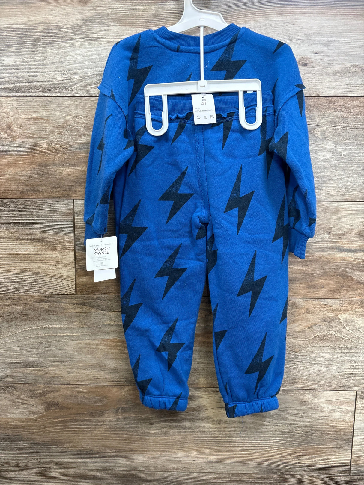 NEW Grayson Mini 2pc Lightning Bolt Sweatshirt Set Blue sz 4T