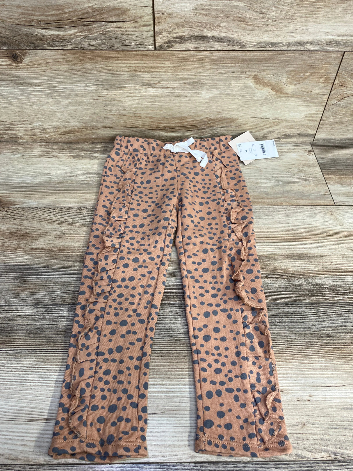 NEW Grayson Mini Leopard Print Drawstring Pants Brown sz 4T